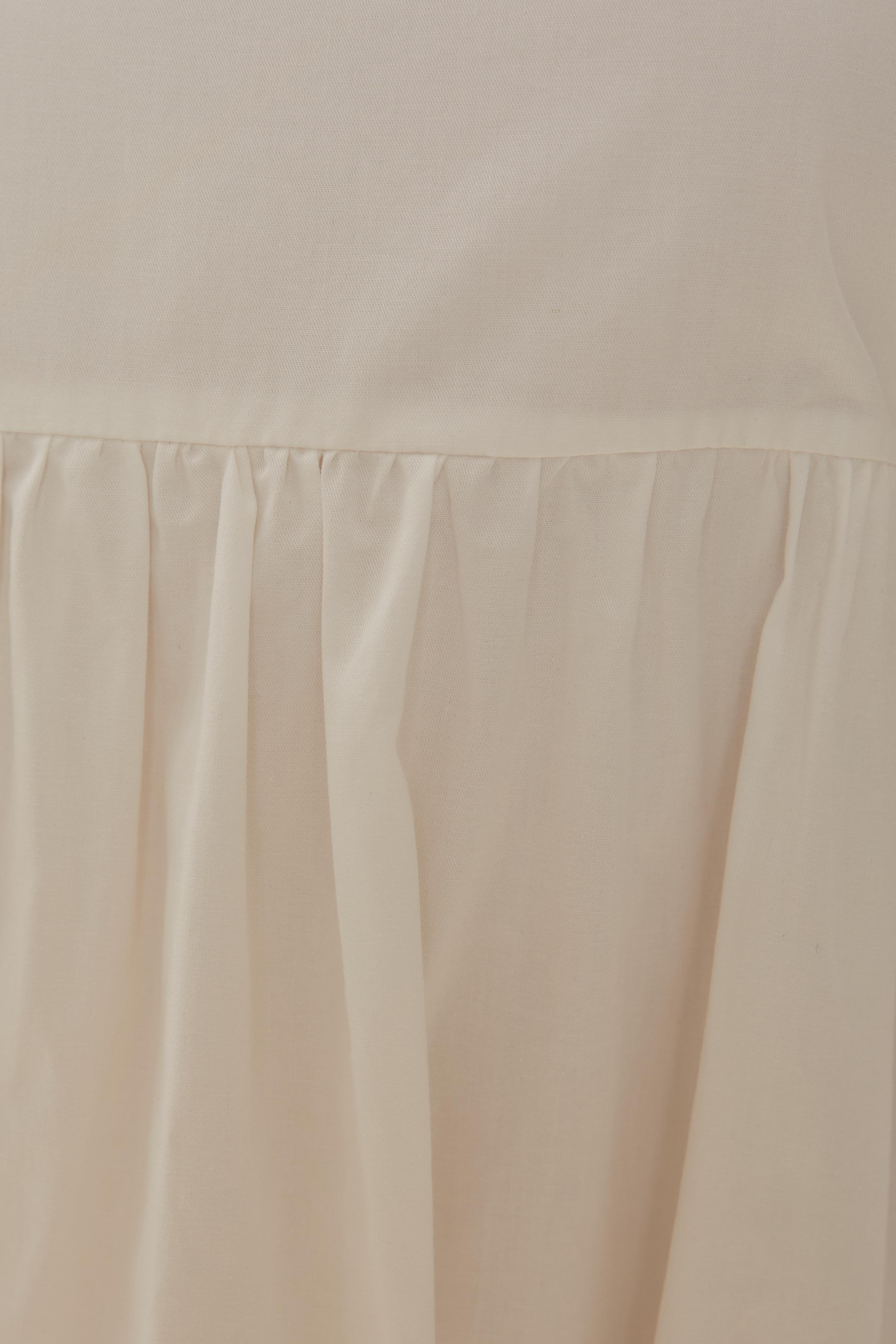 Square Neck Mini Dress in White