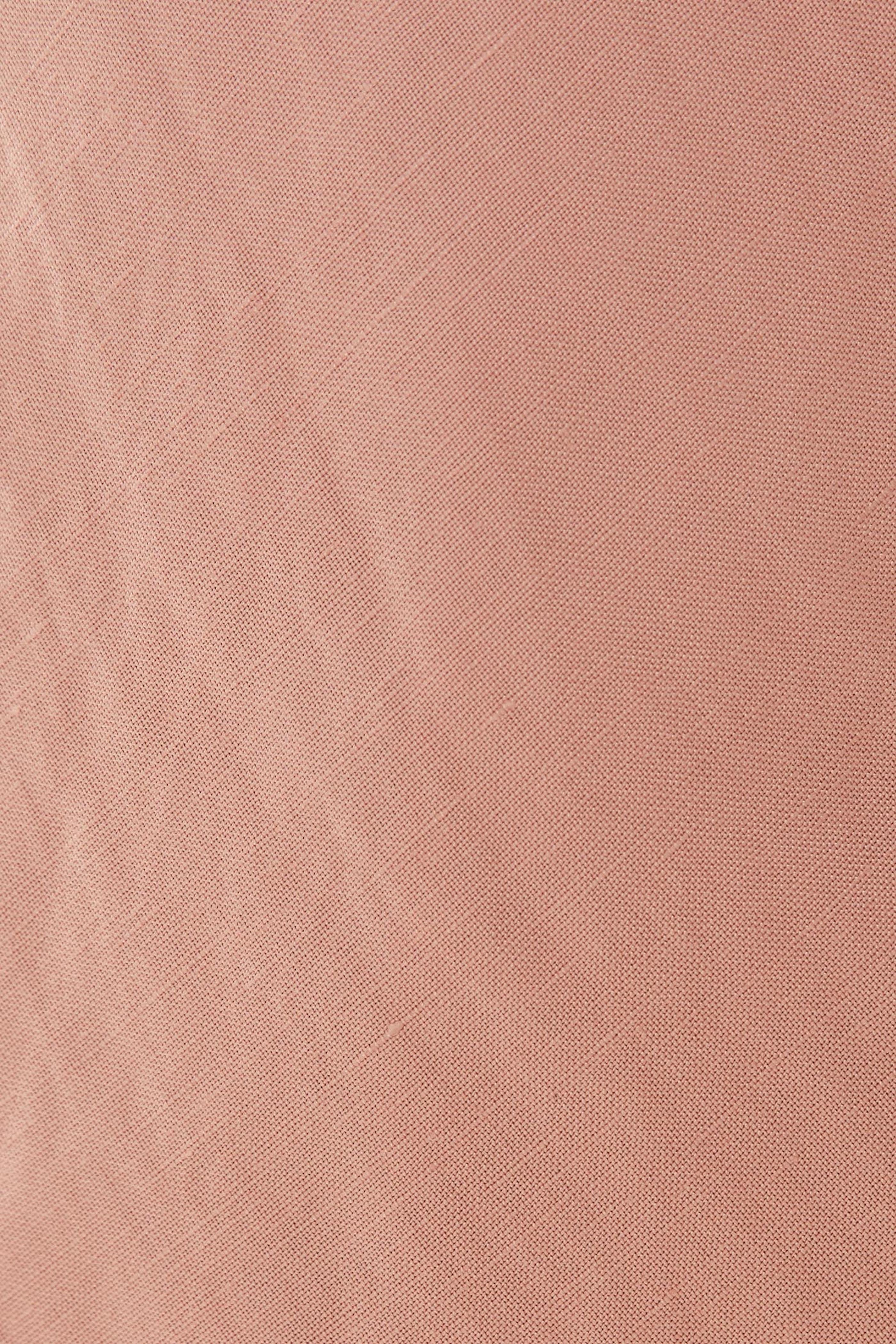 Linen Slip Dress in Petal Pink