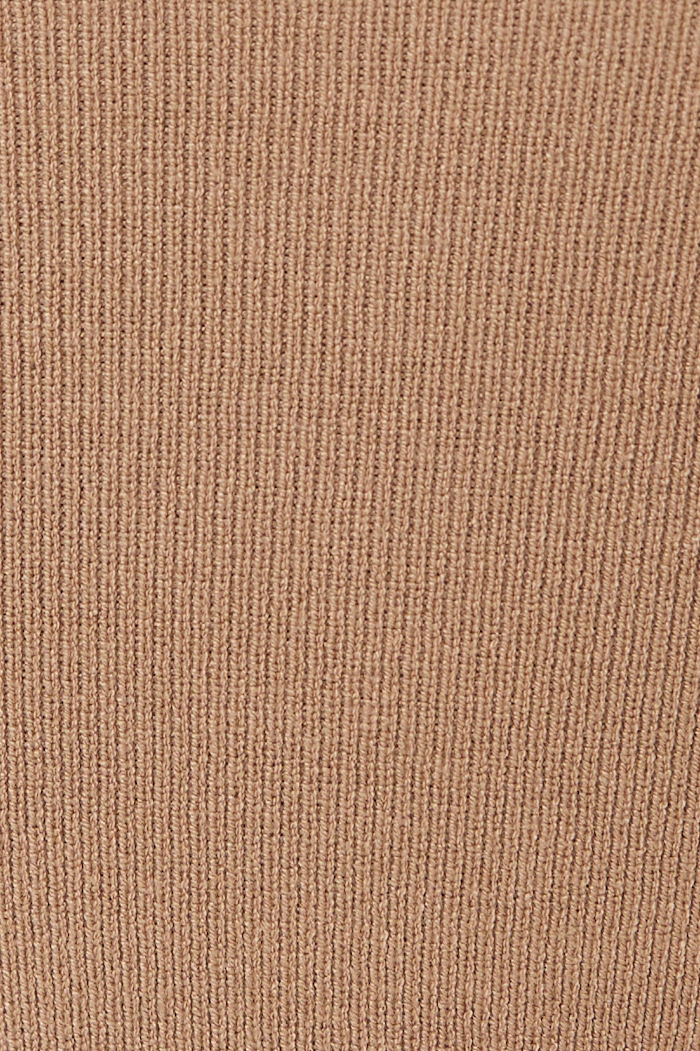 Rounded Square Neck Knit Top in Hay