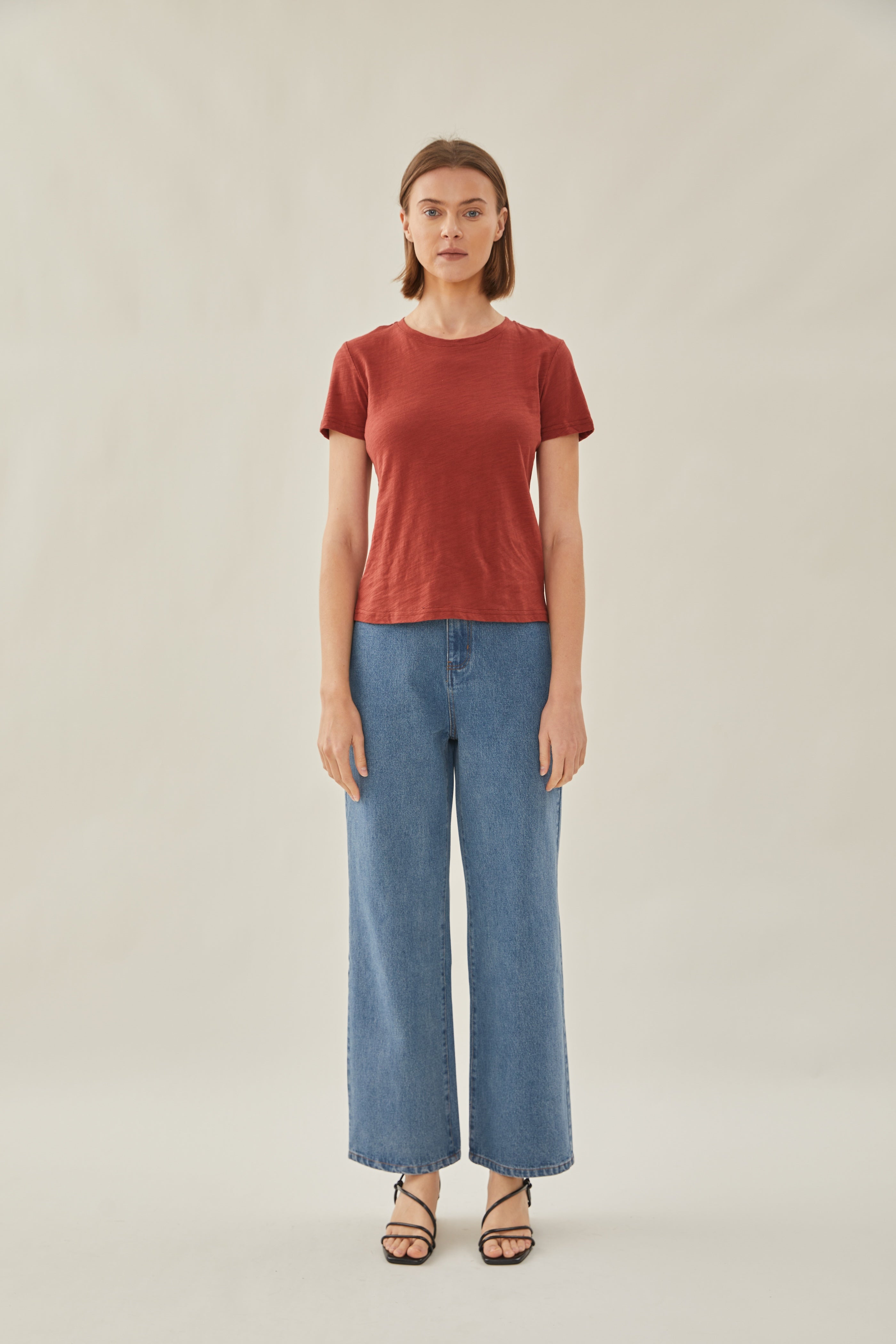 Soft Fitted Tee in Auburn