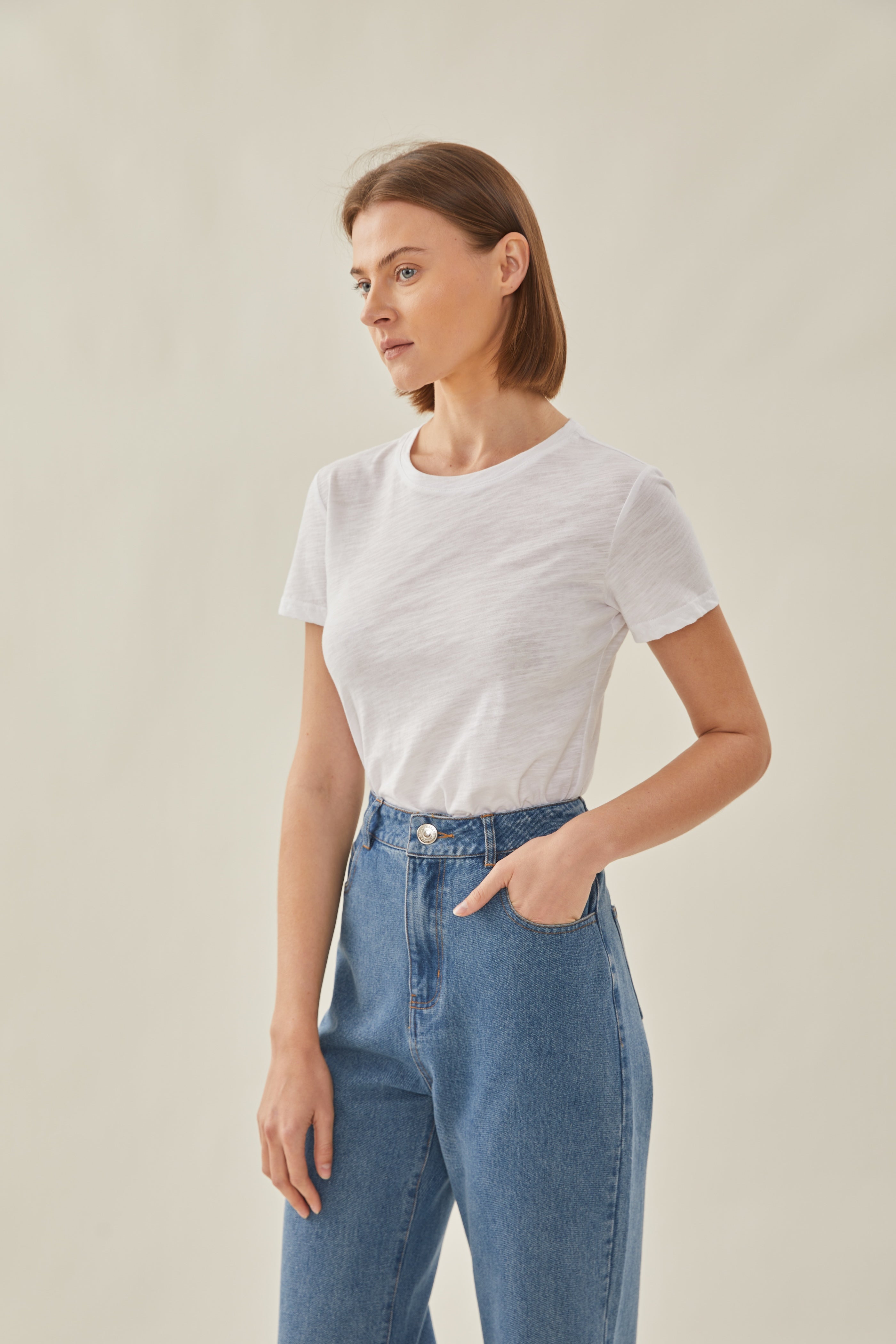 Soft Fitted Tee in White
