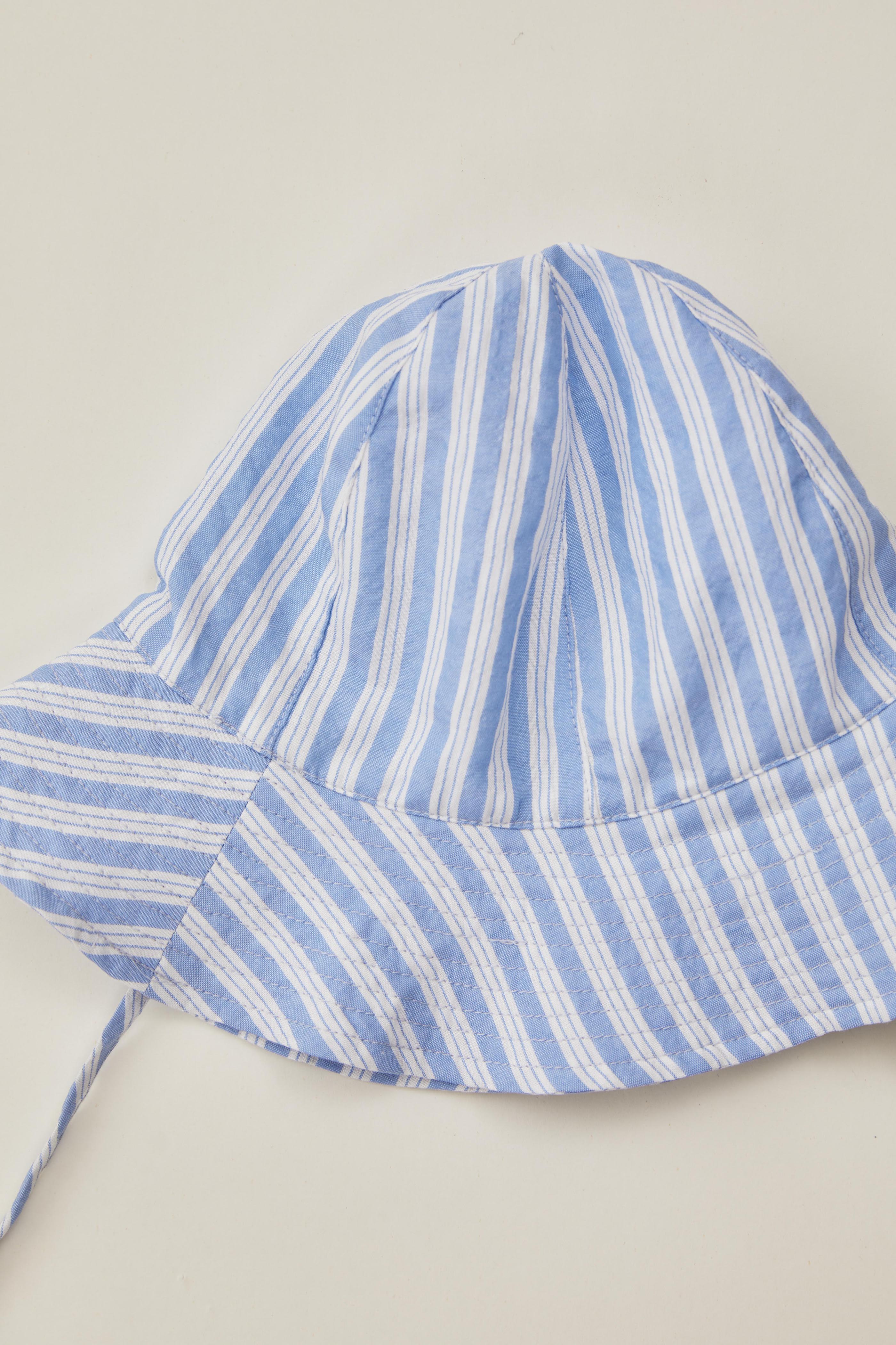 Mini Bucket Hat in Stripe Blue