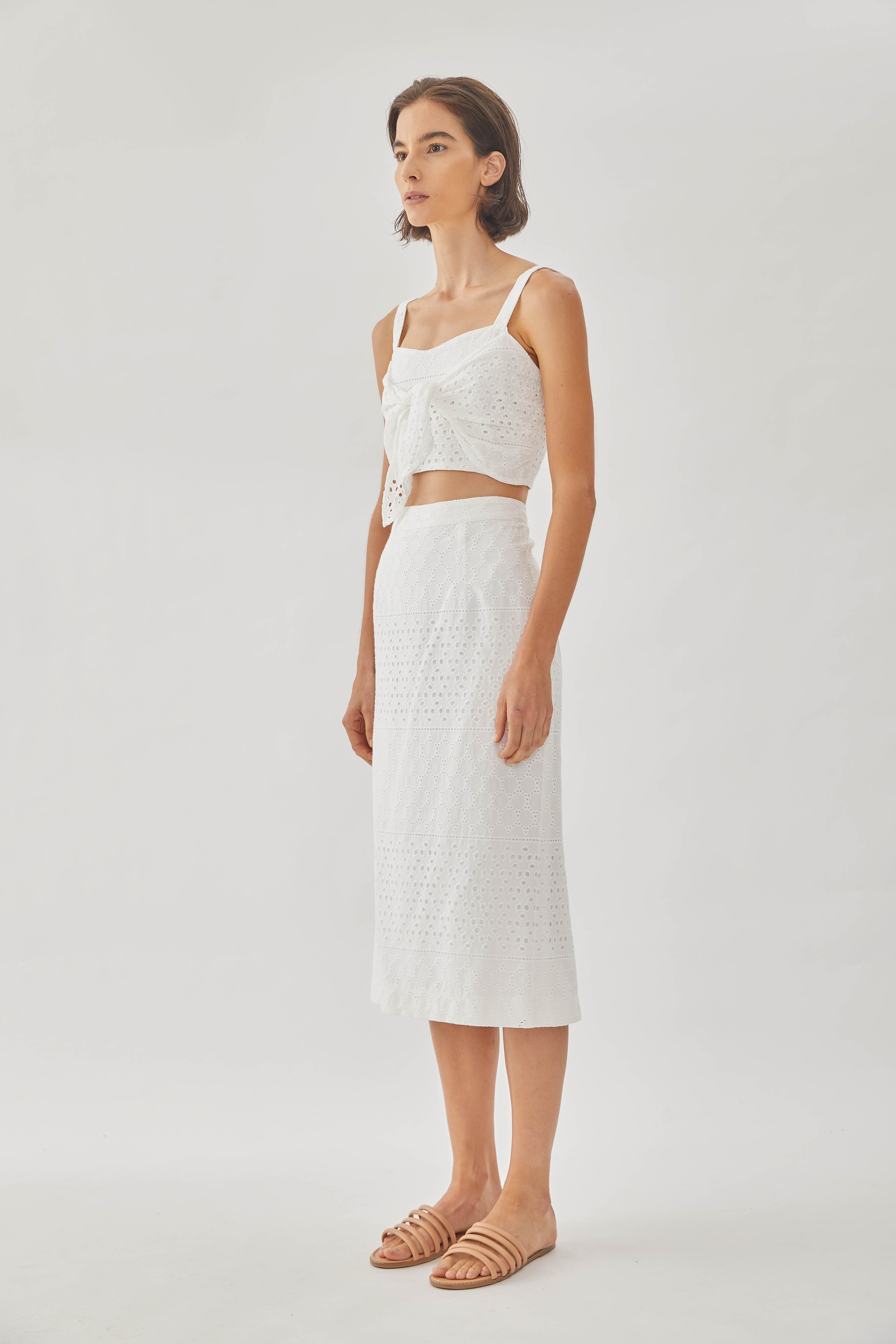 Catching Daylight Midi Straight Skirt