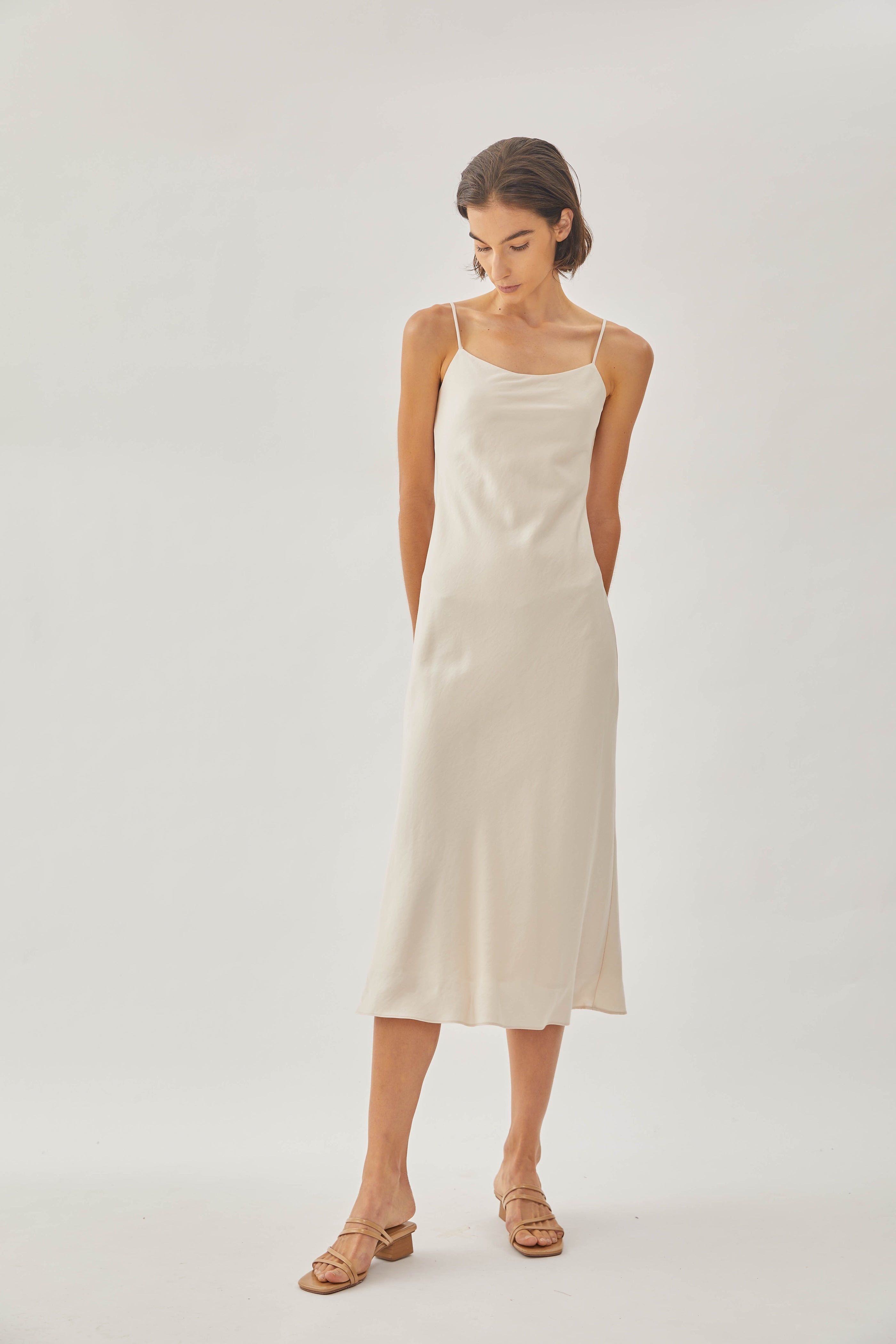 Slip Dress in Sand