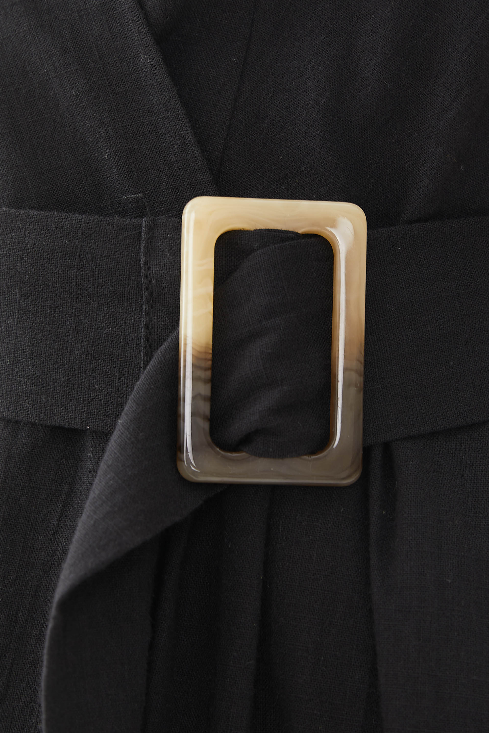 Cotton Wrapped Dress in Black