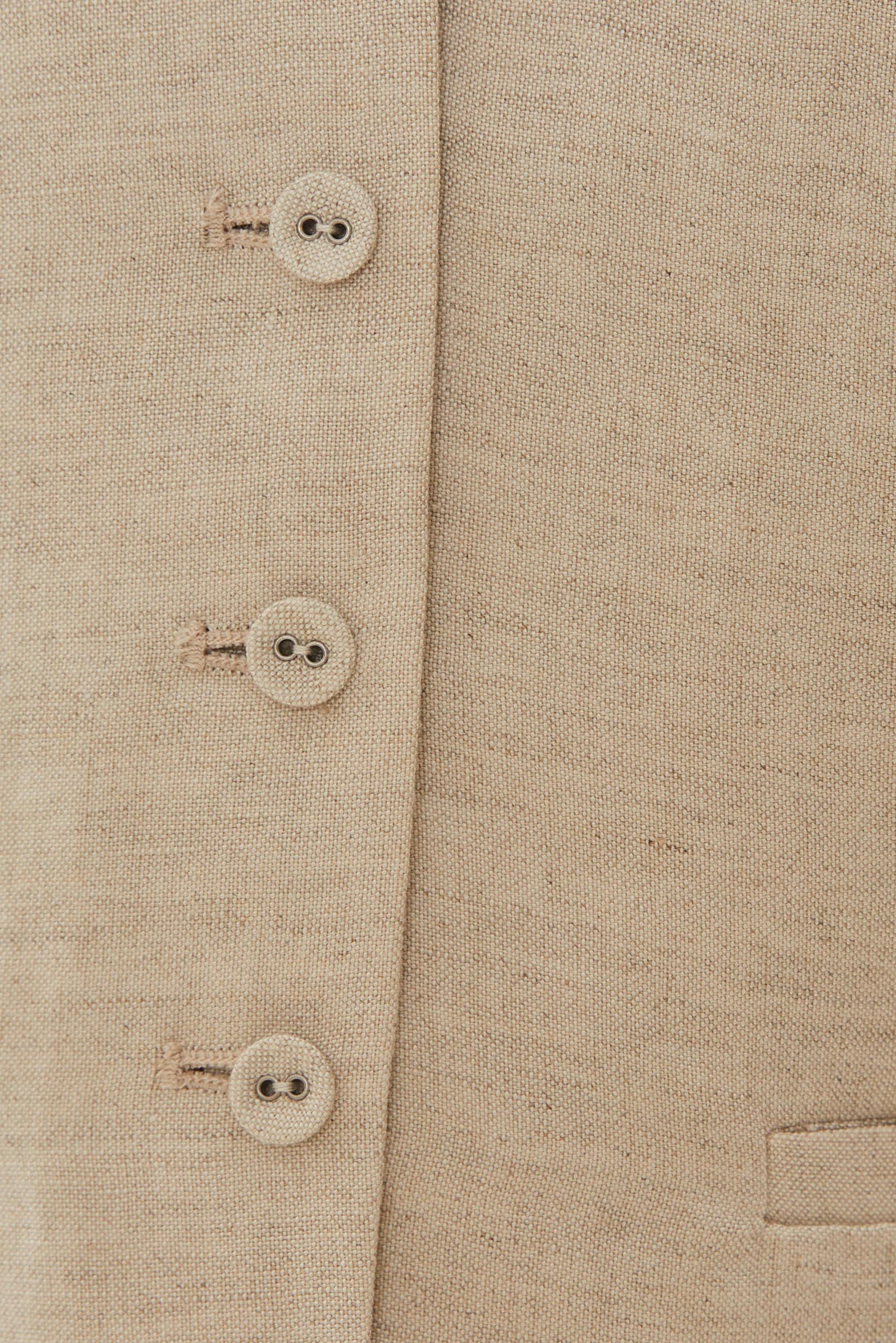 Linen Waistcoat in Natural