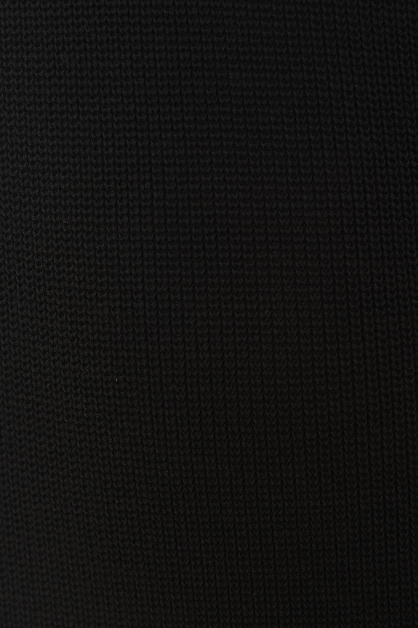 Knit V-Neck Dress in Black