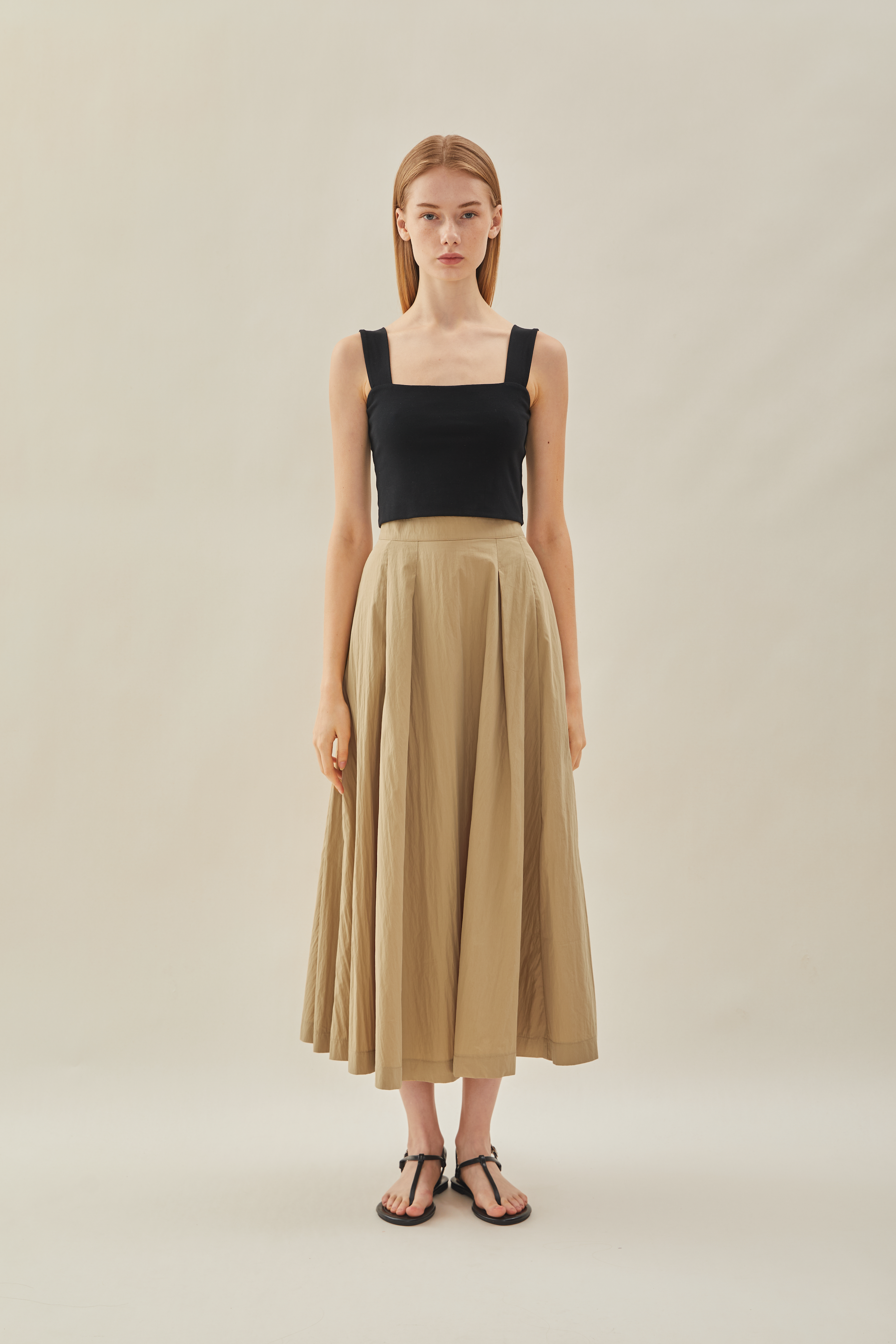 Flared Skirt in Camel