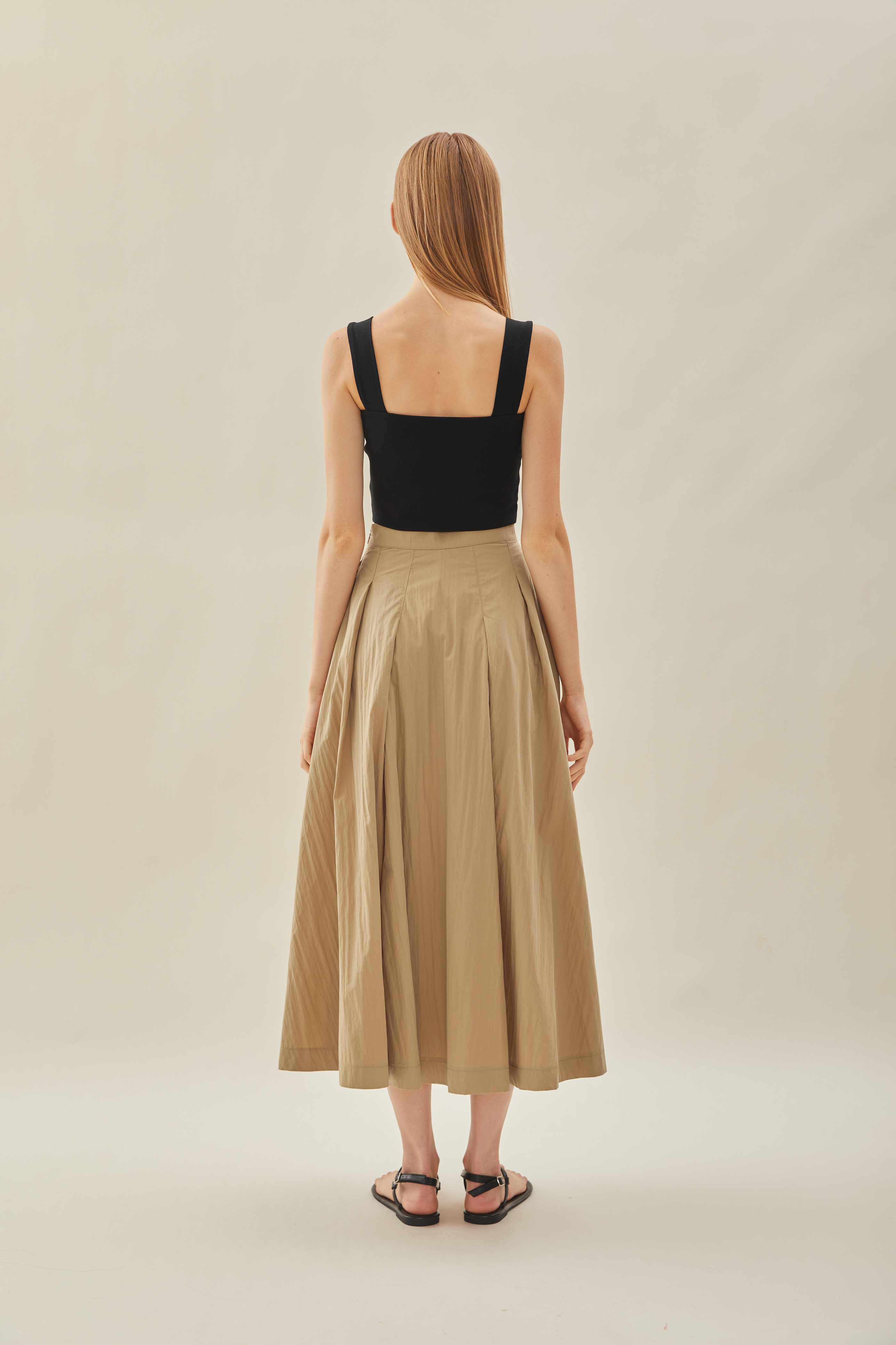 Flared Skirt in Camel