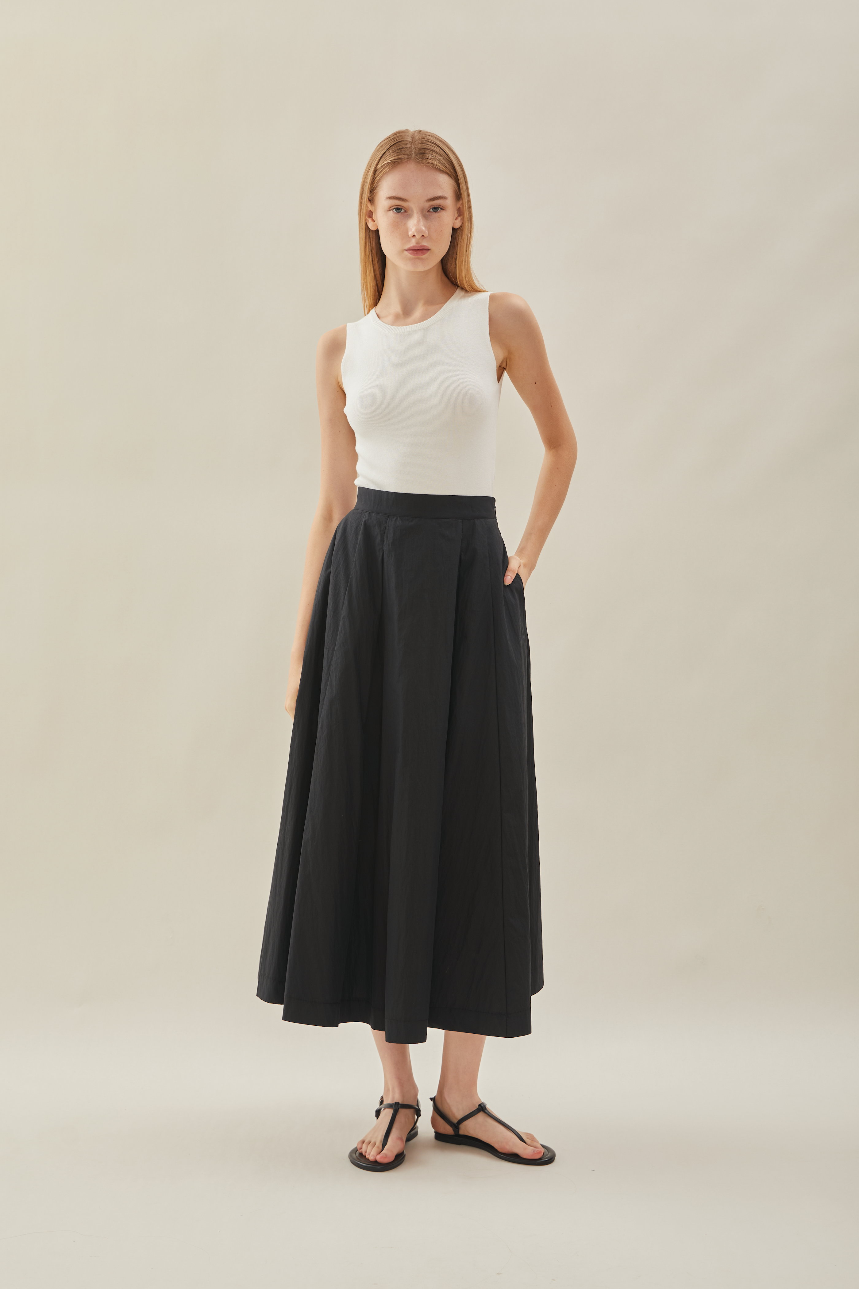 Flared Skirt in Black