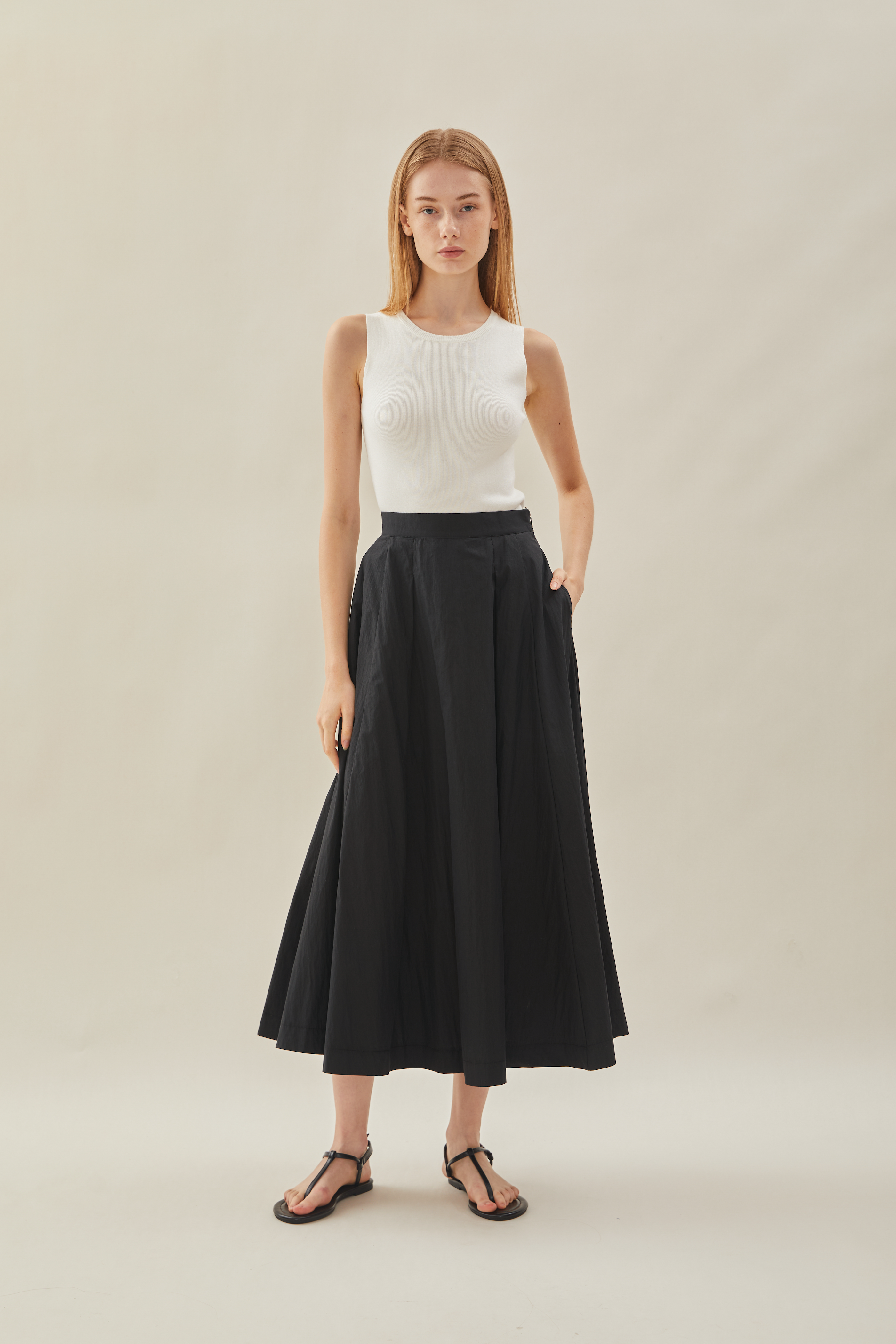 Flared Skirt in Black