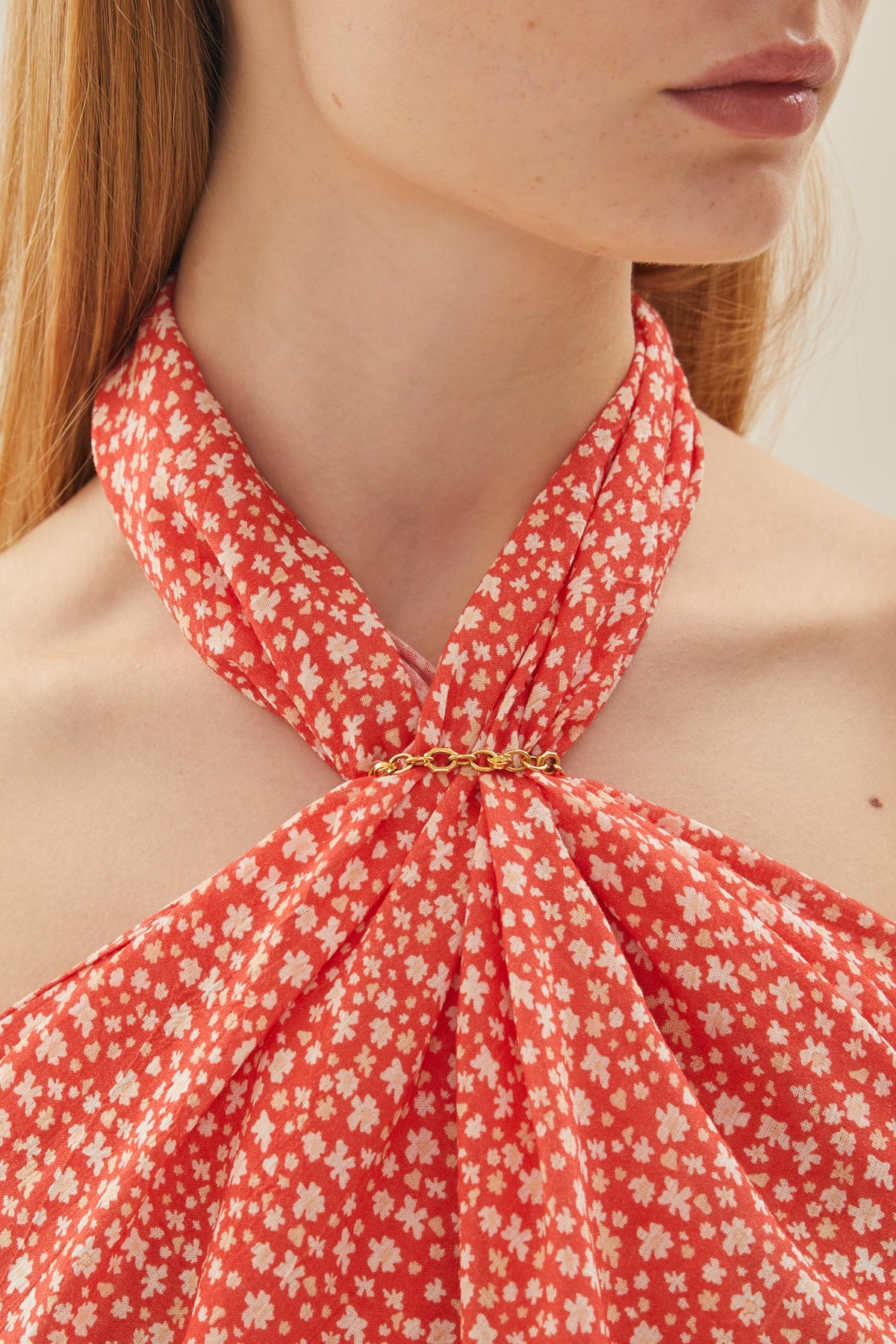 Scarf in Red Bloom