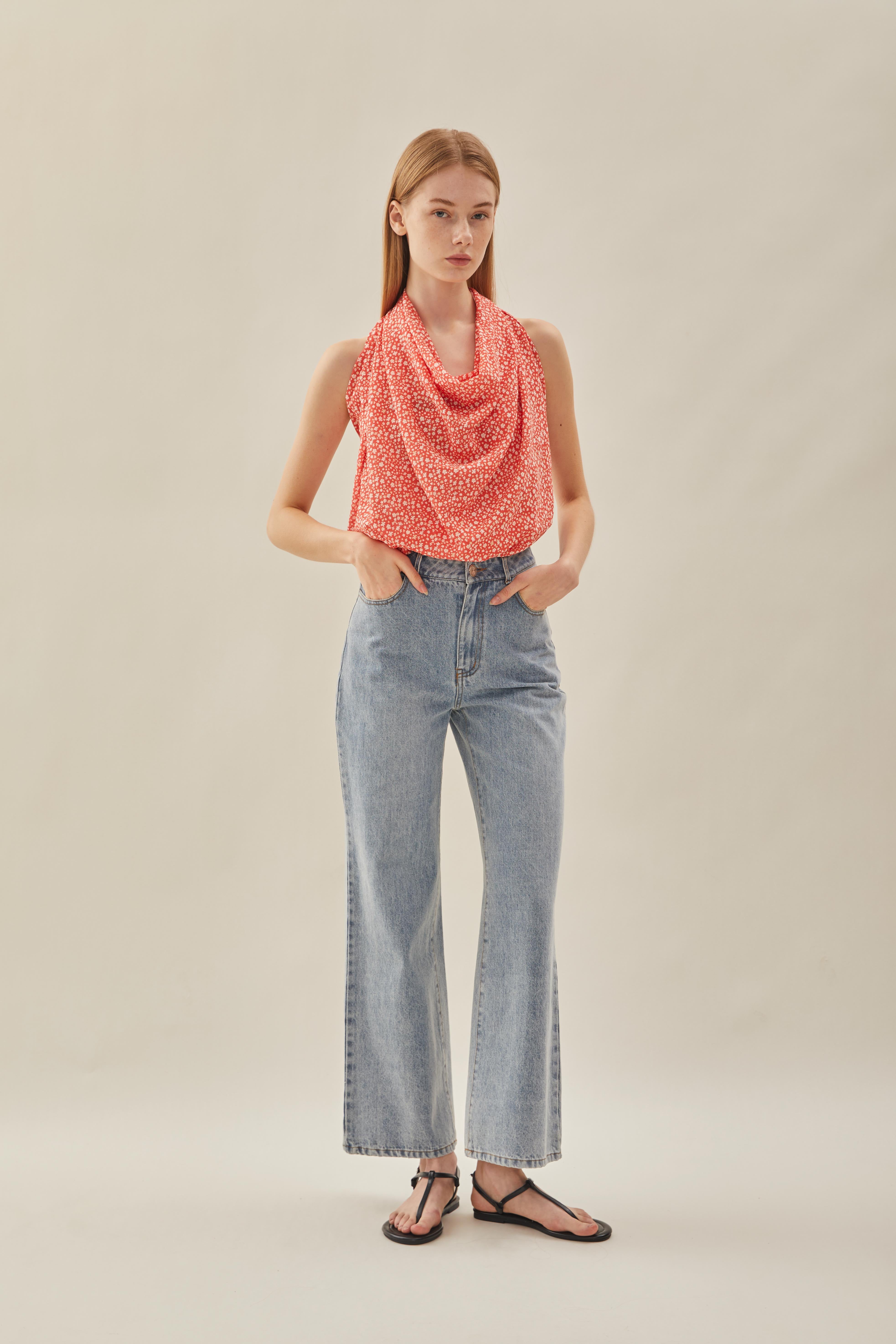 Scarf in Red Bloom