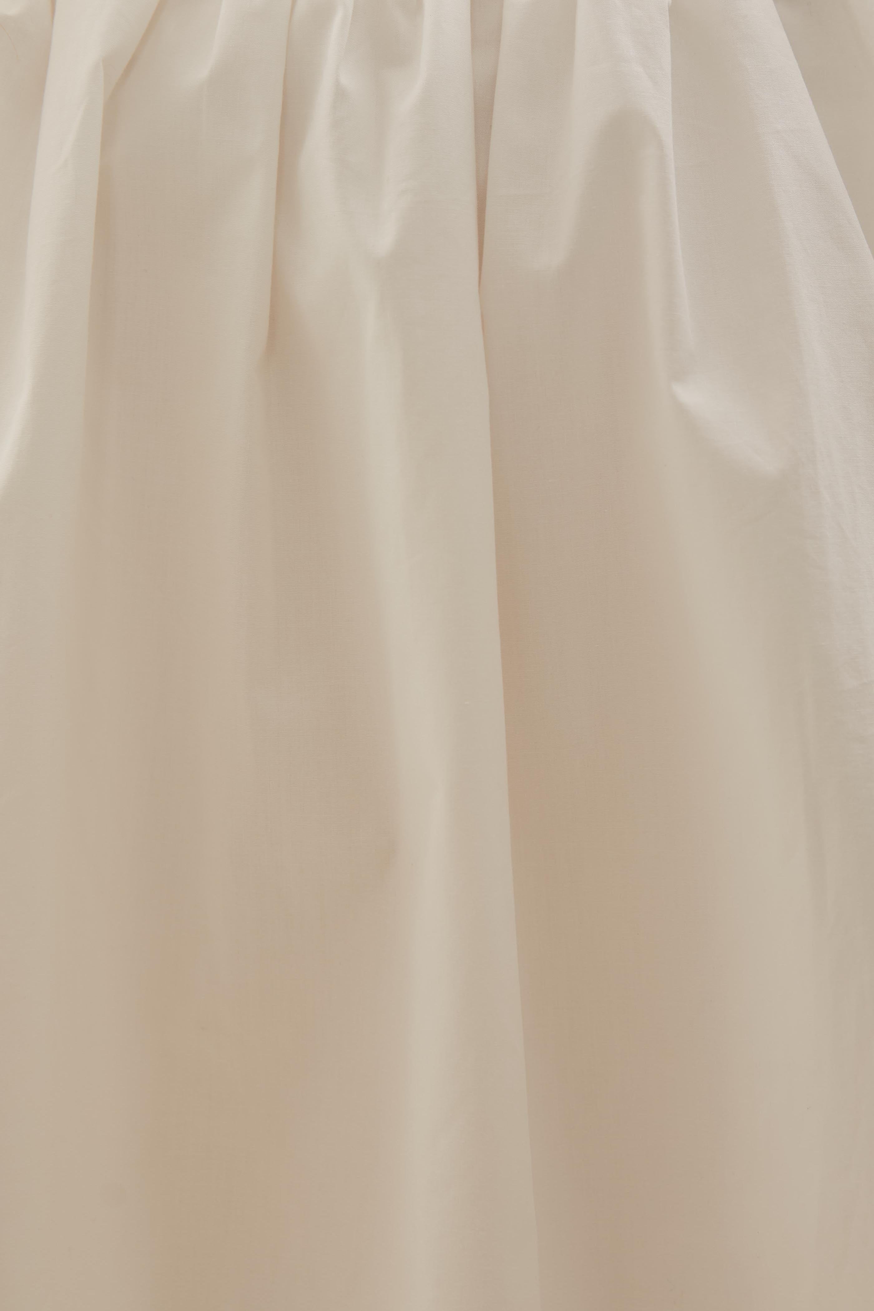 Flared Square Neck Top in White