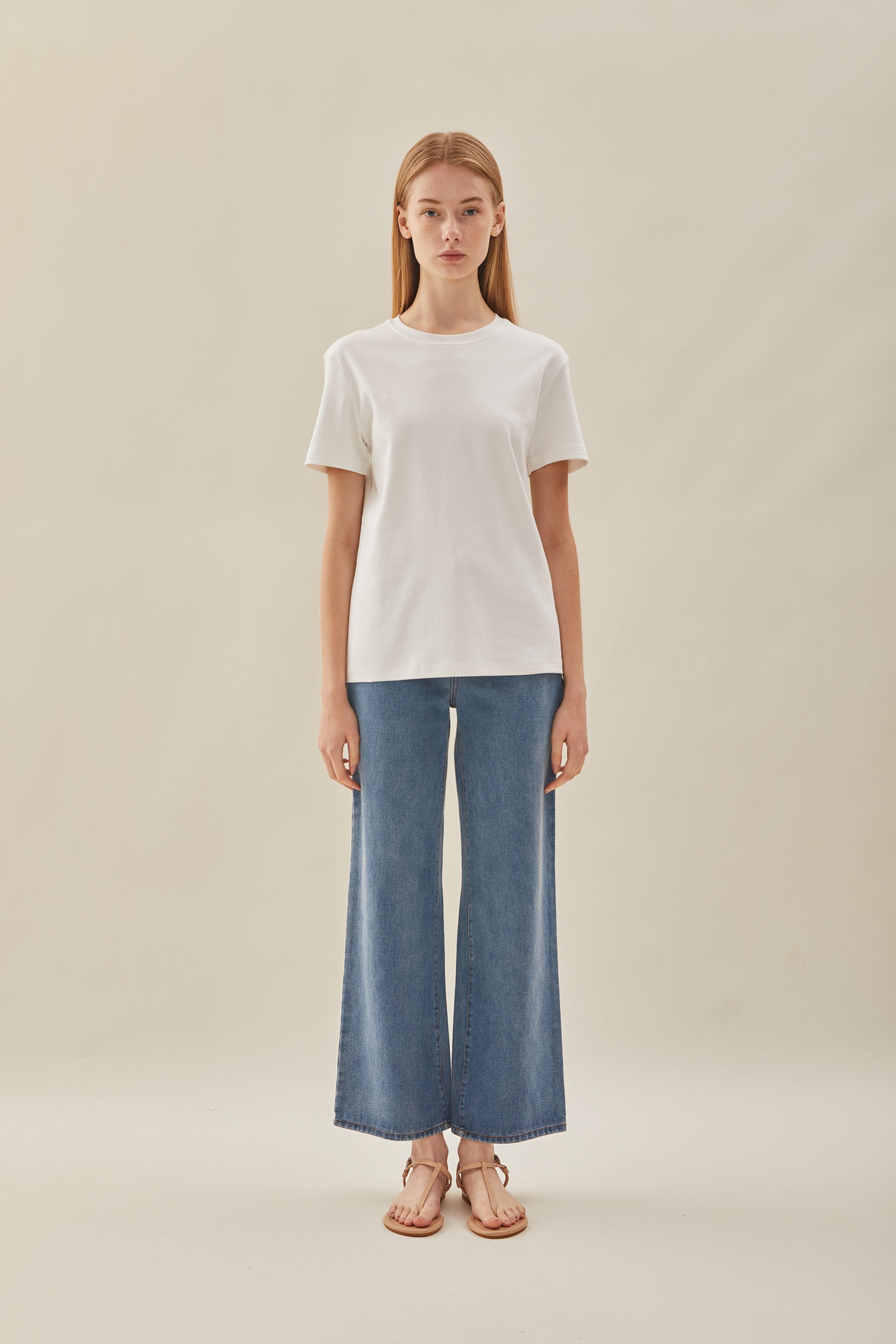 Box Cut Tee in White (N°.05)