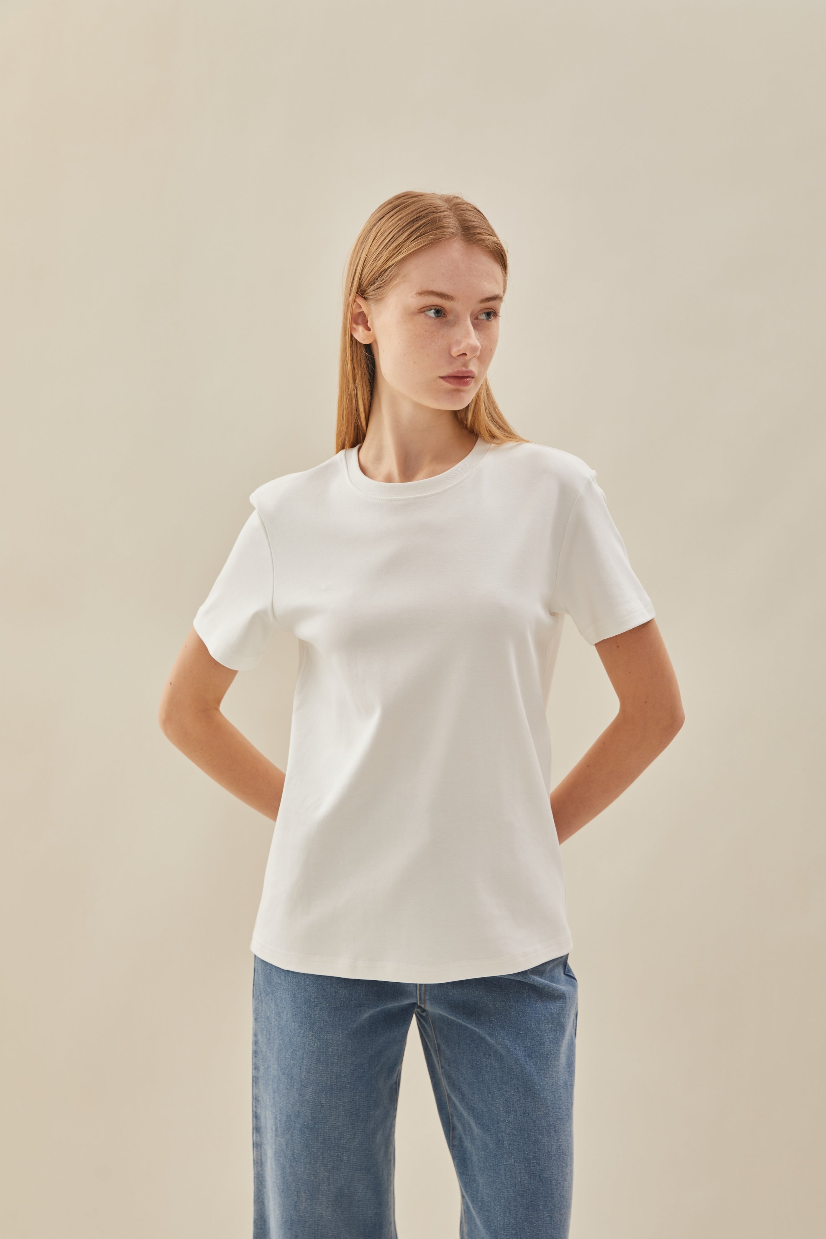 Box Cut Tee in White (N°.05)
