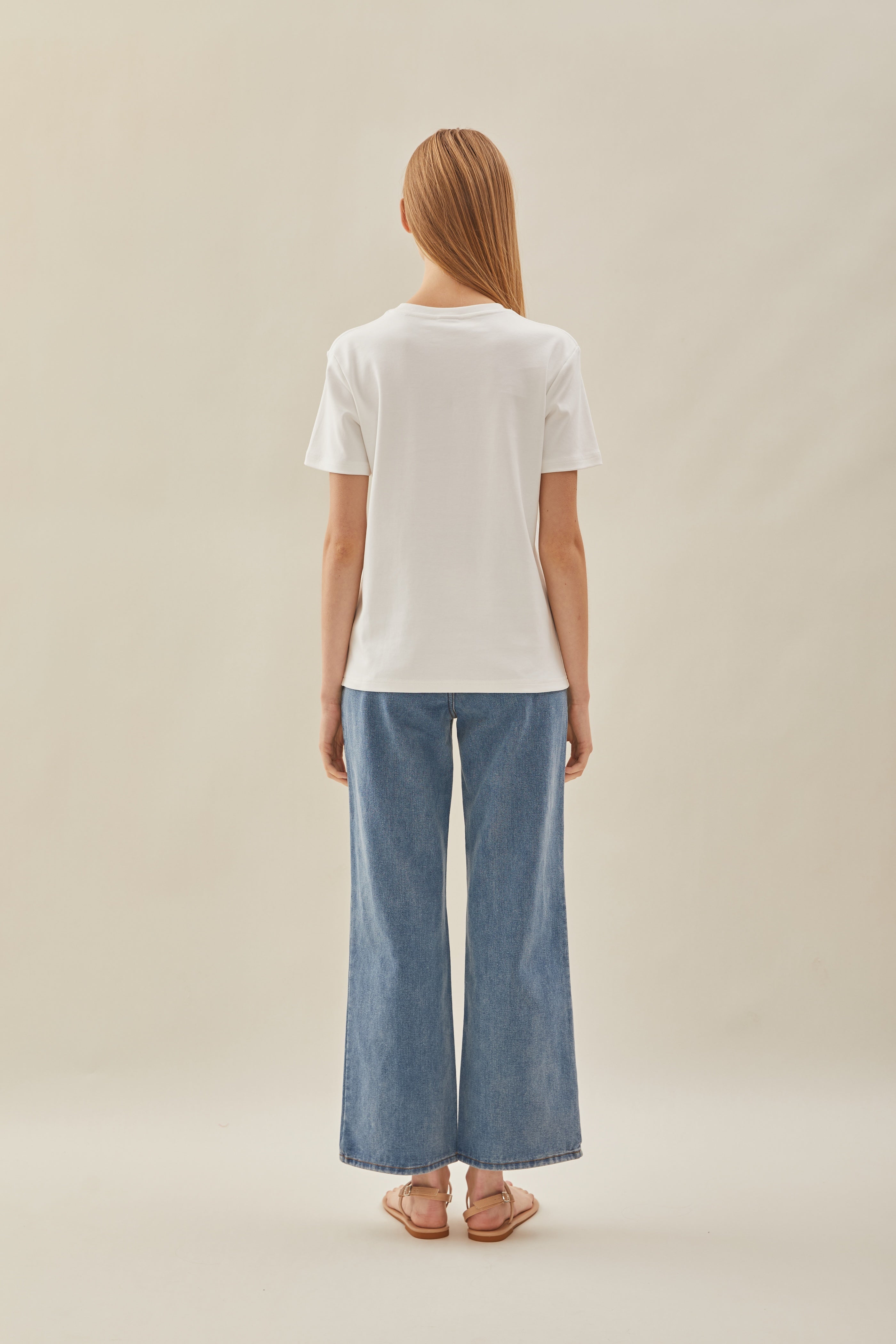 Box Cut Tee in White (N°.05)