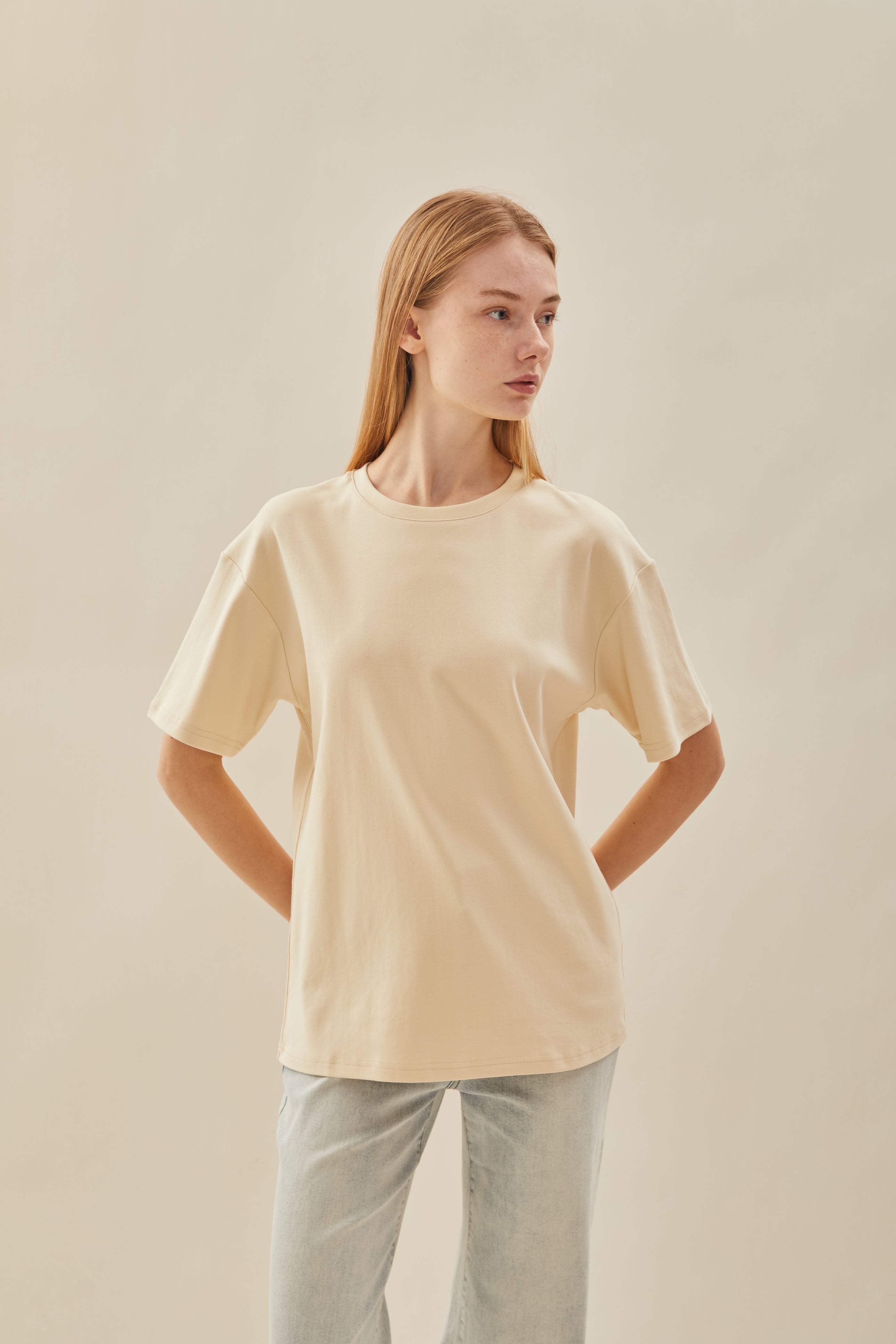 Oversized Tee in Bone (N°.06)