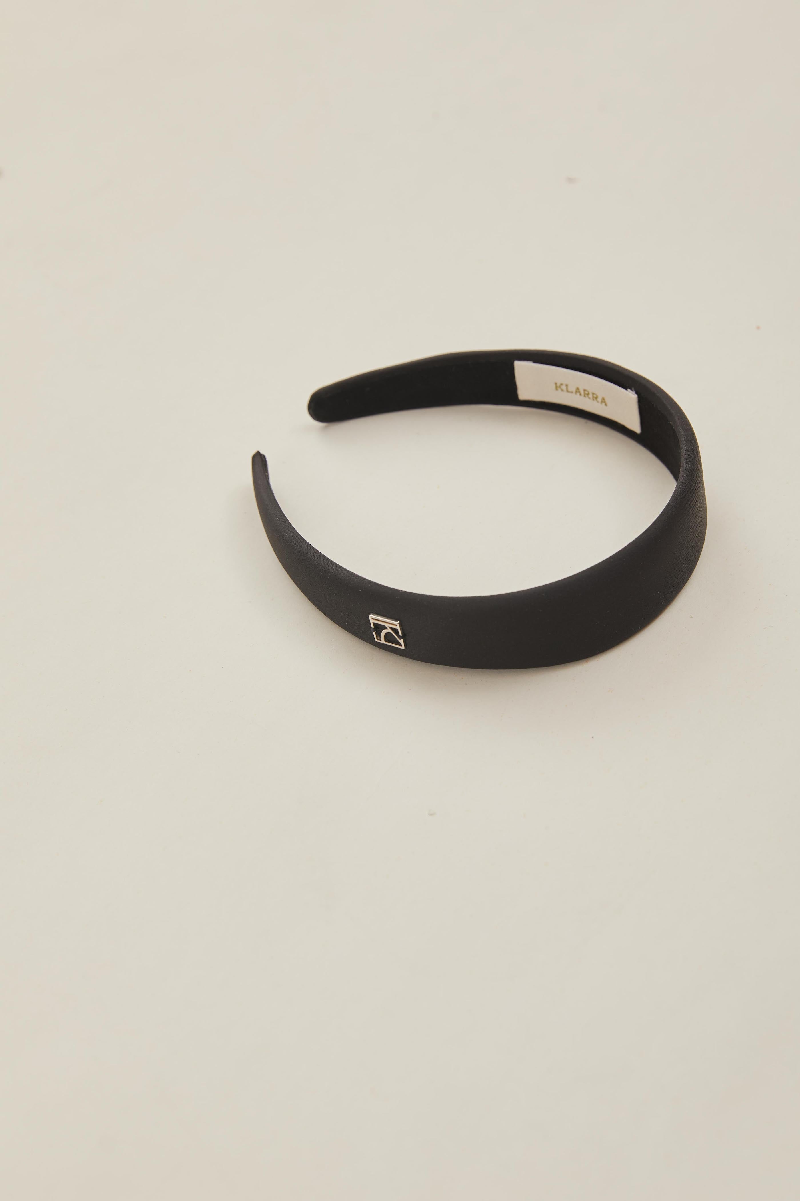 Satin Headband in Black