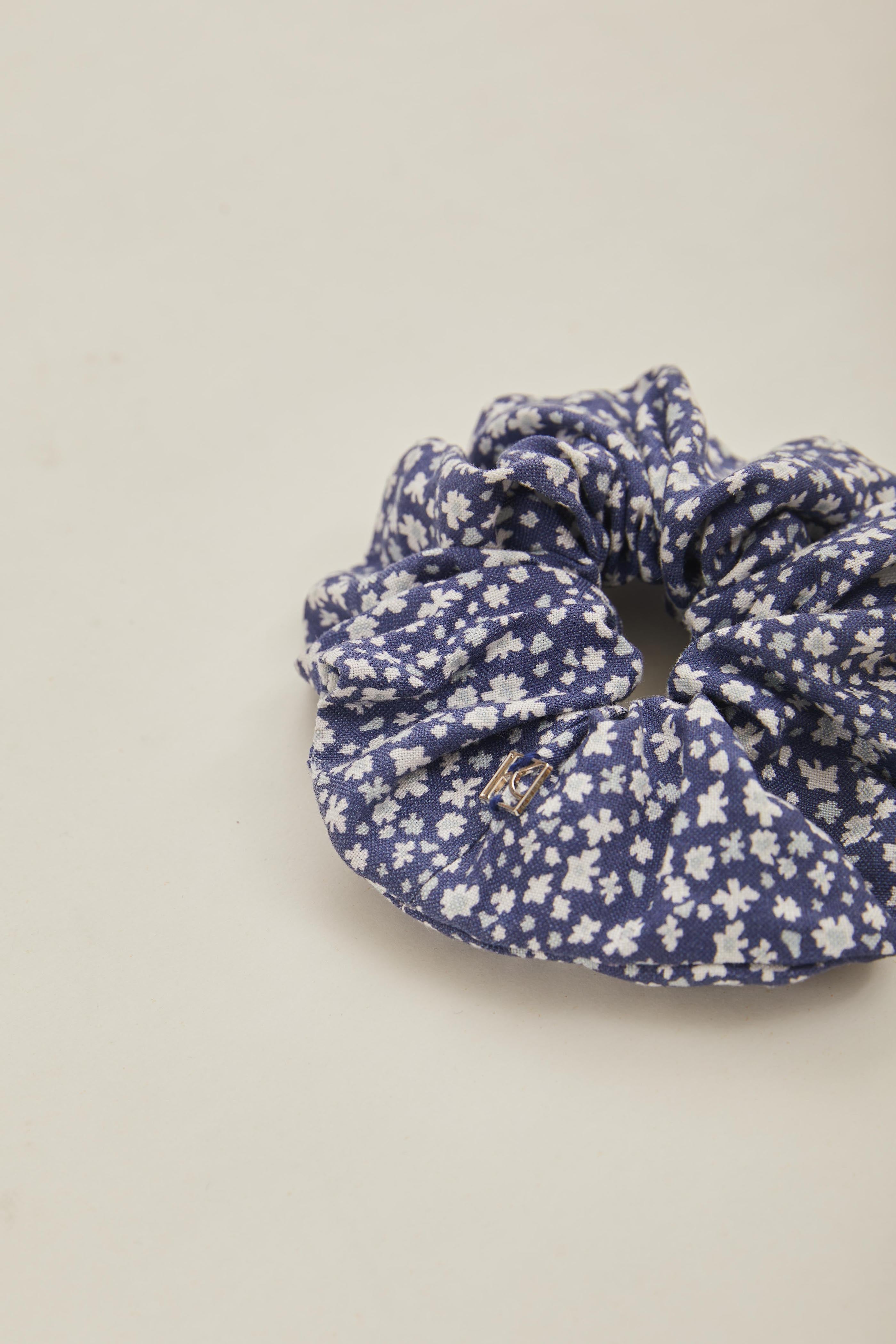 Cotton Scrunchie in Moonlight Bloom