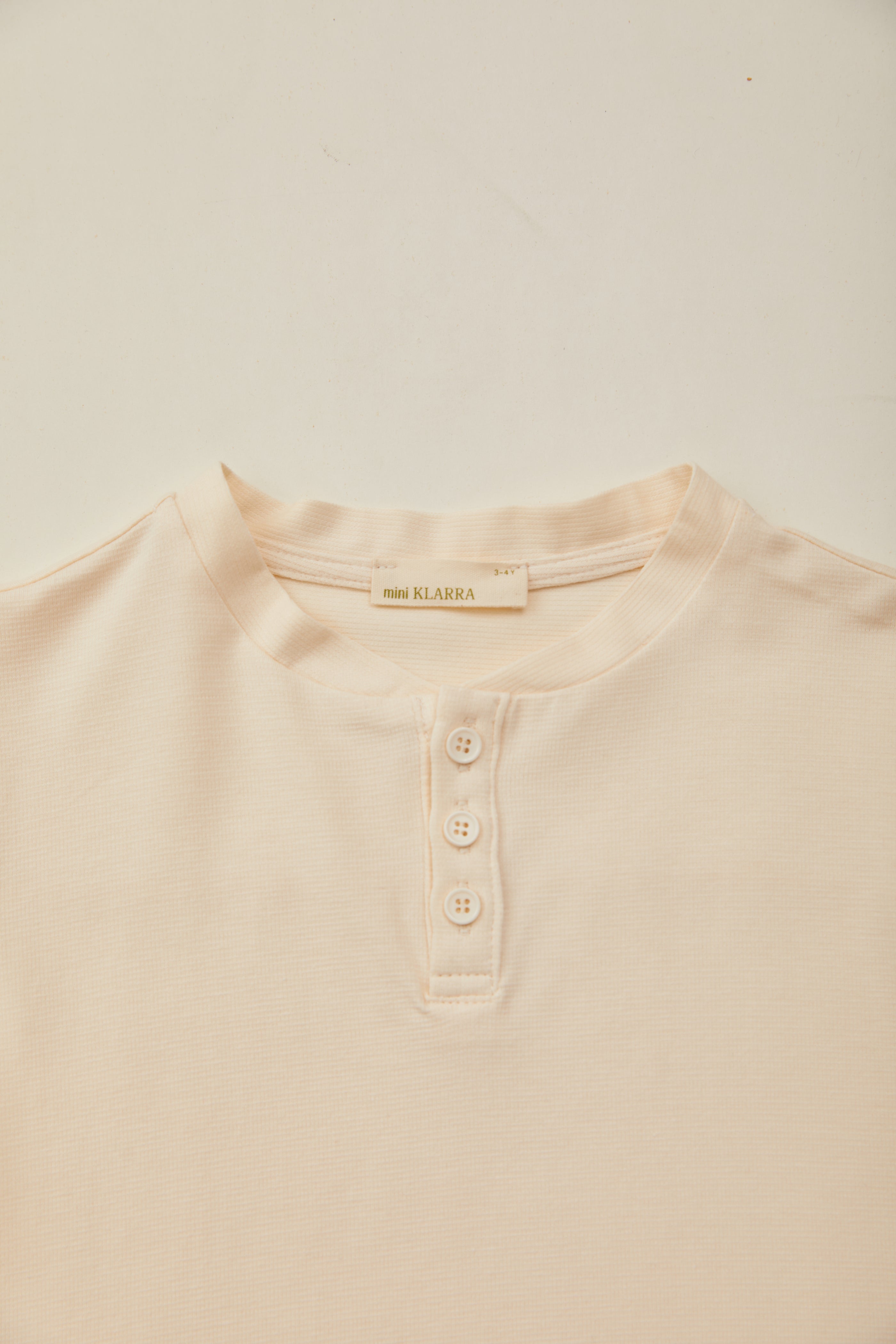 Mini Short Sleeve Blouse in Oatmeal