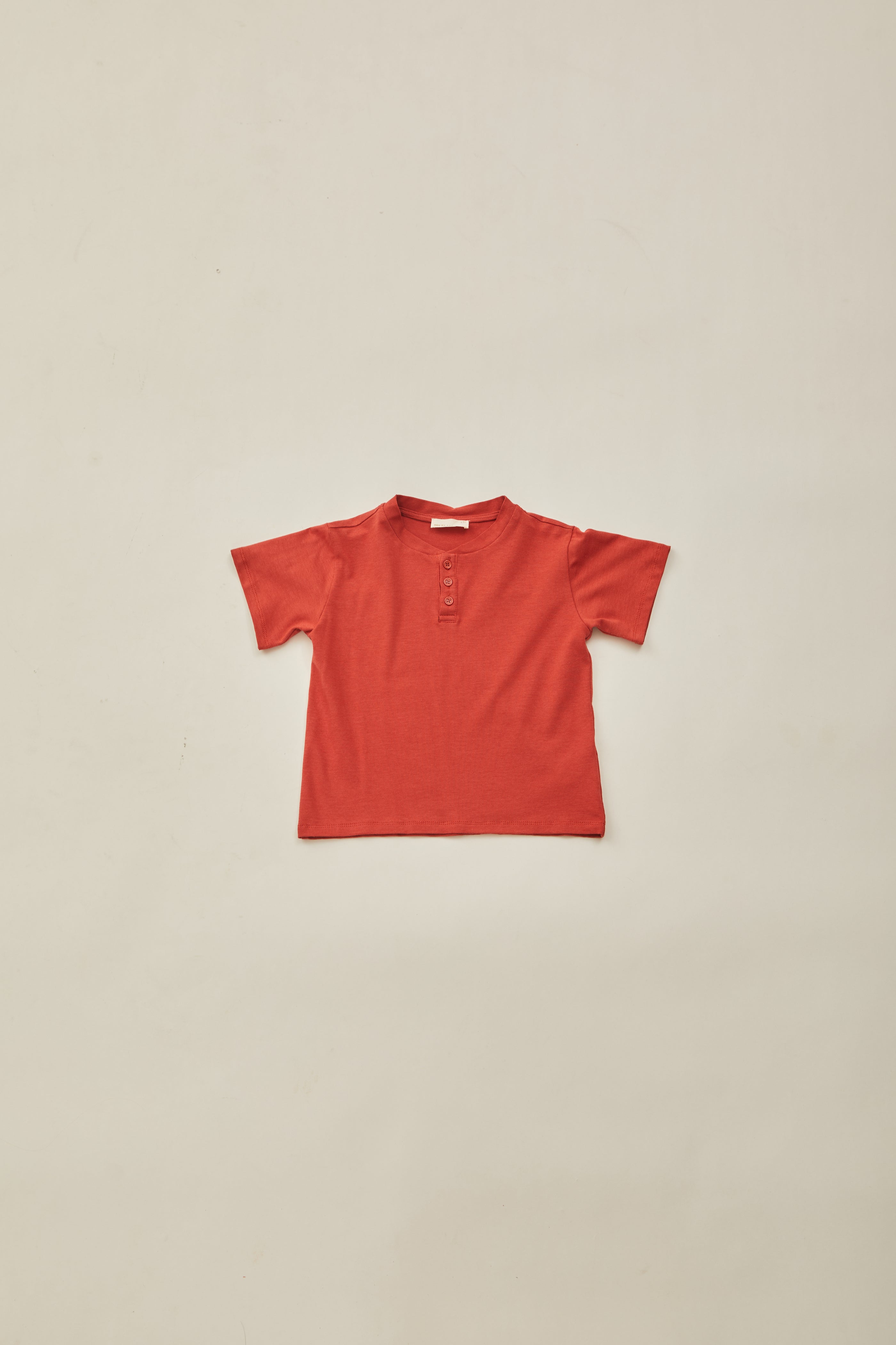 Mini Short Sleeve Blouse in Tangerine