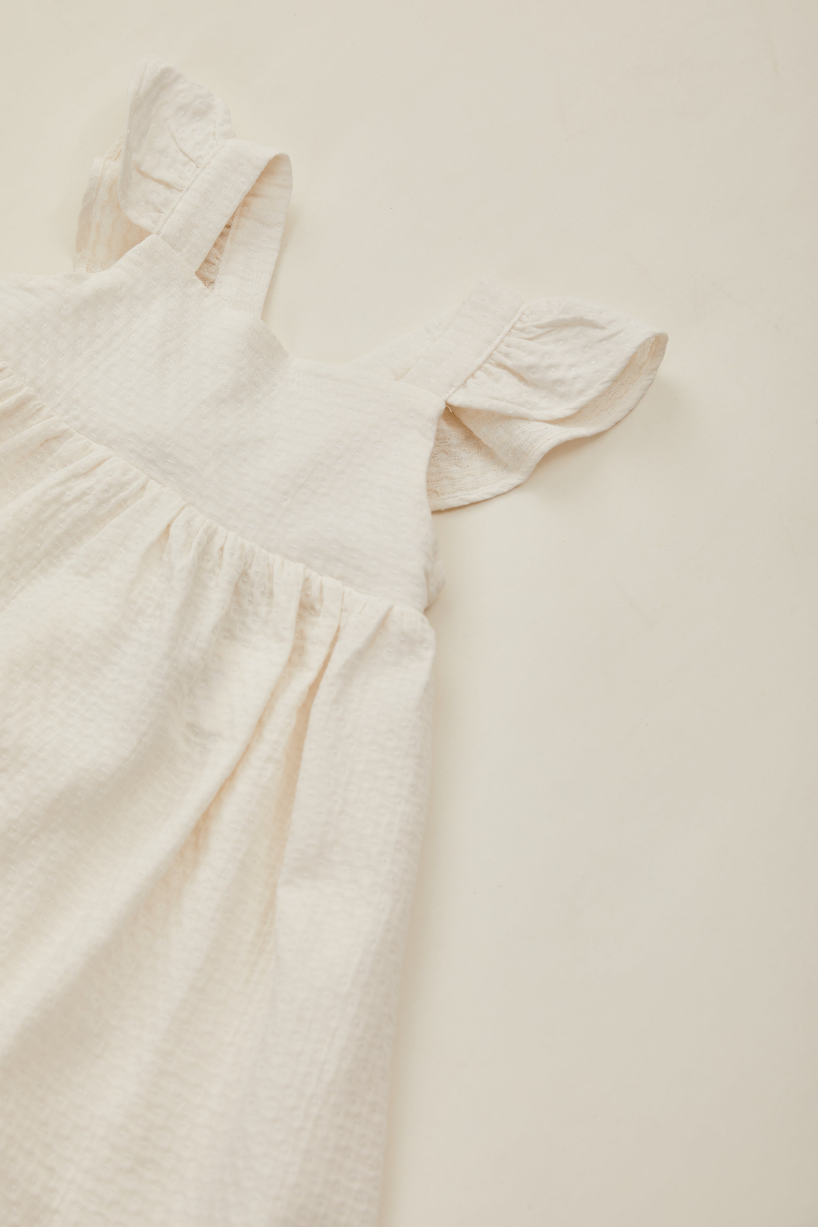 Mini Frilled Strap Dress in White