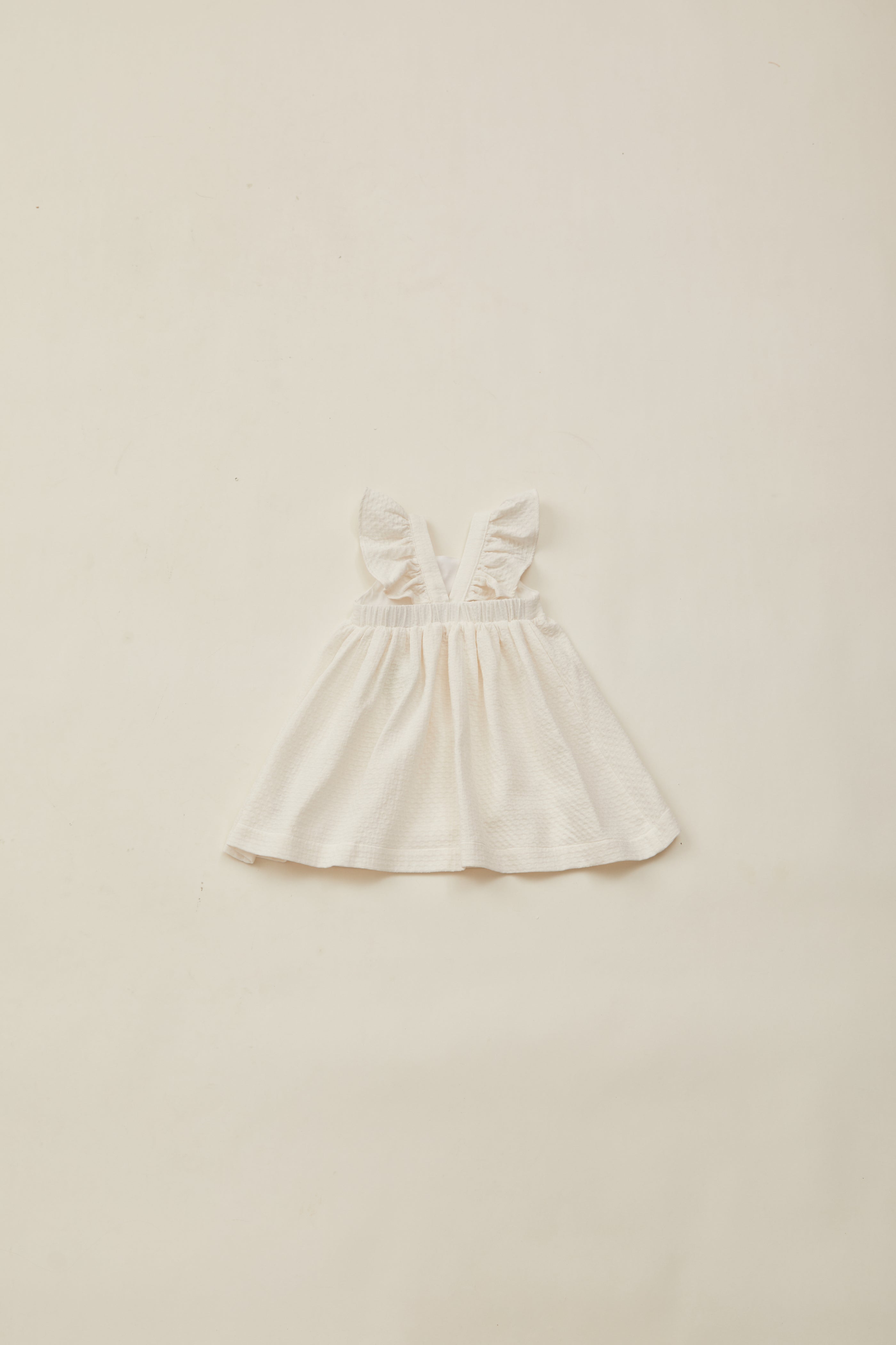 Mini Frilled Strap Dress in White