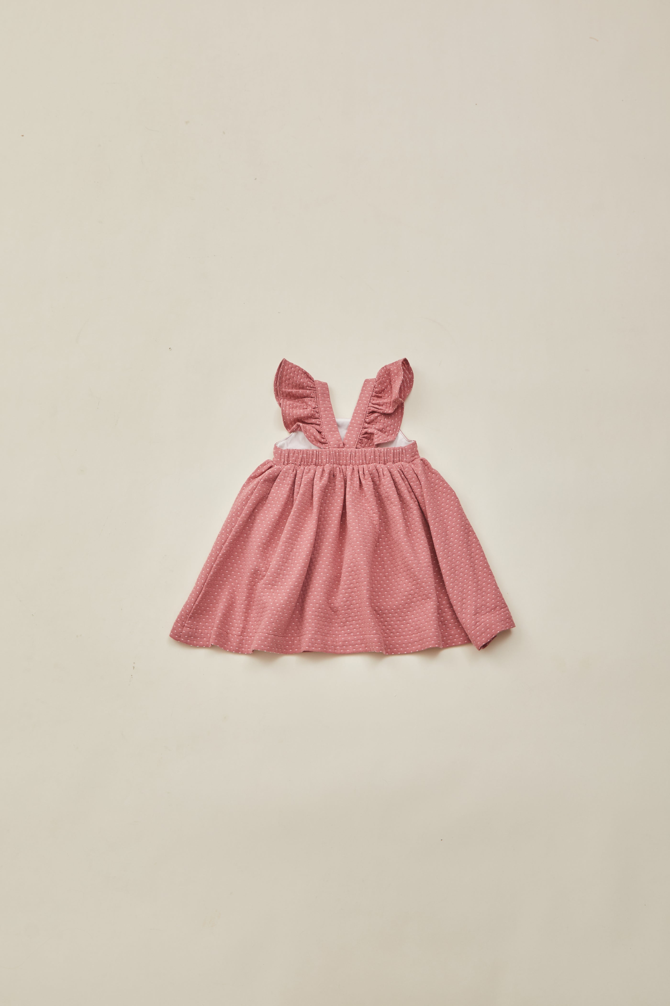 Mini Frilled Strap Dress in Tea Rose