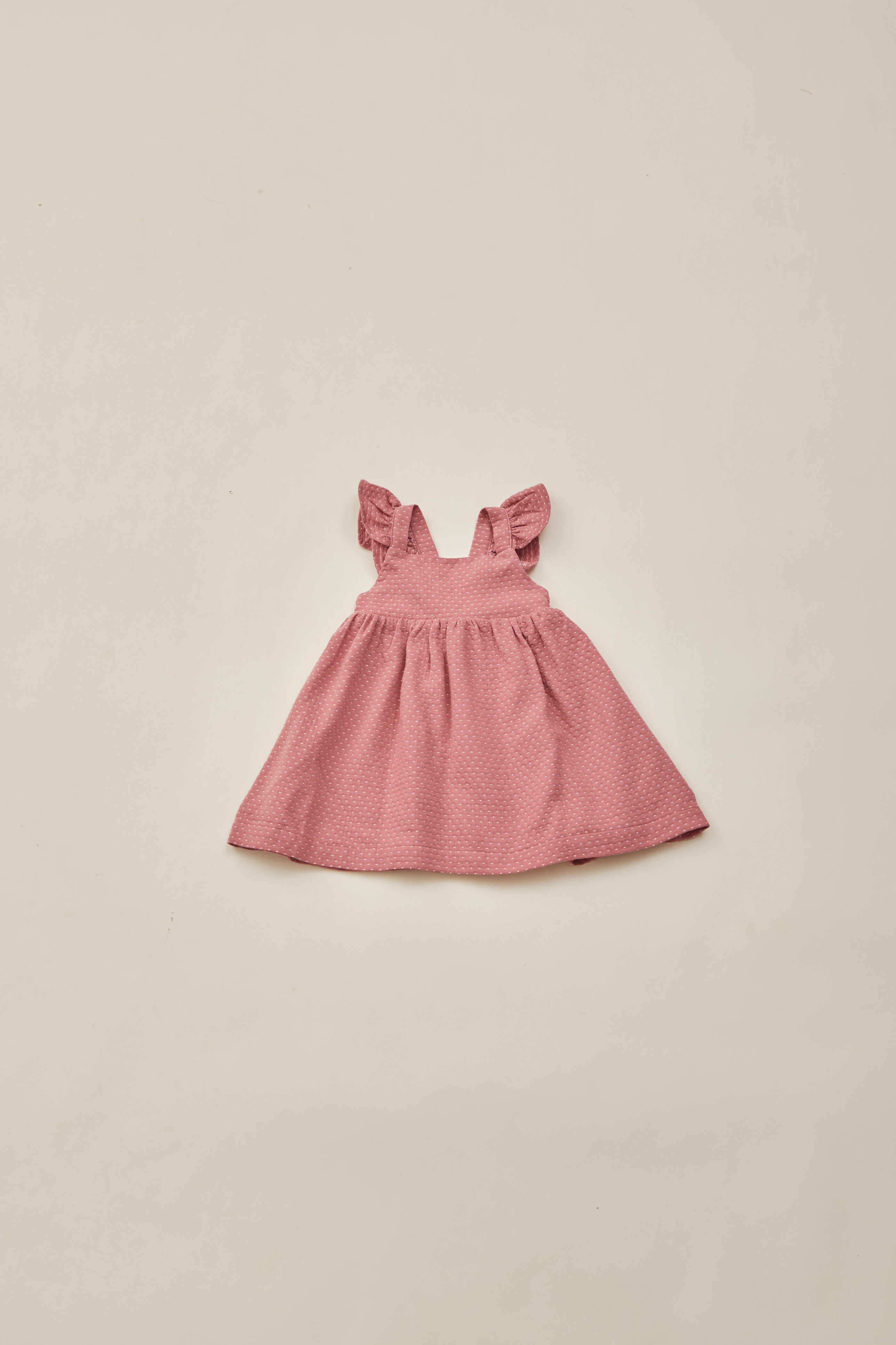 Mini Frilled Strap Dress in Tea Rose