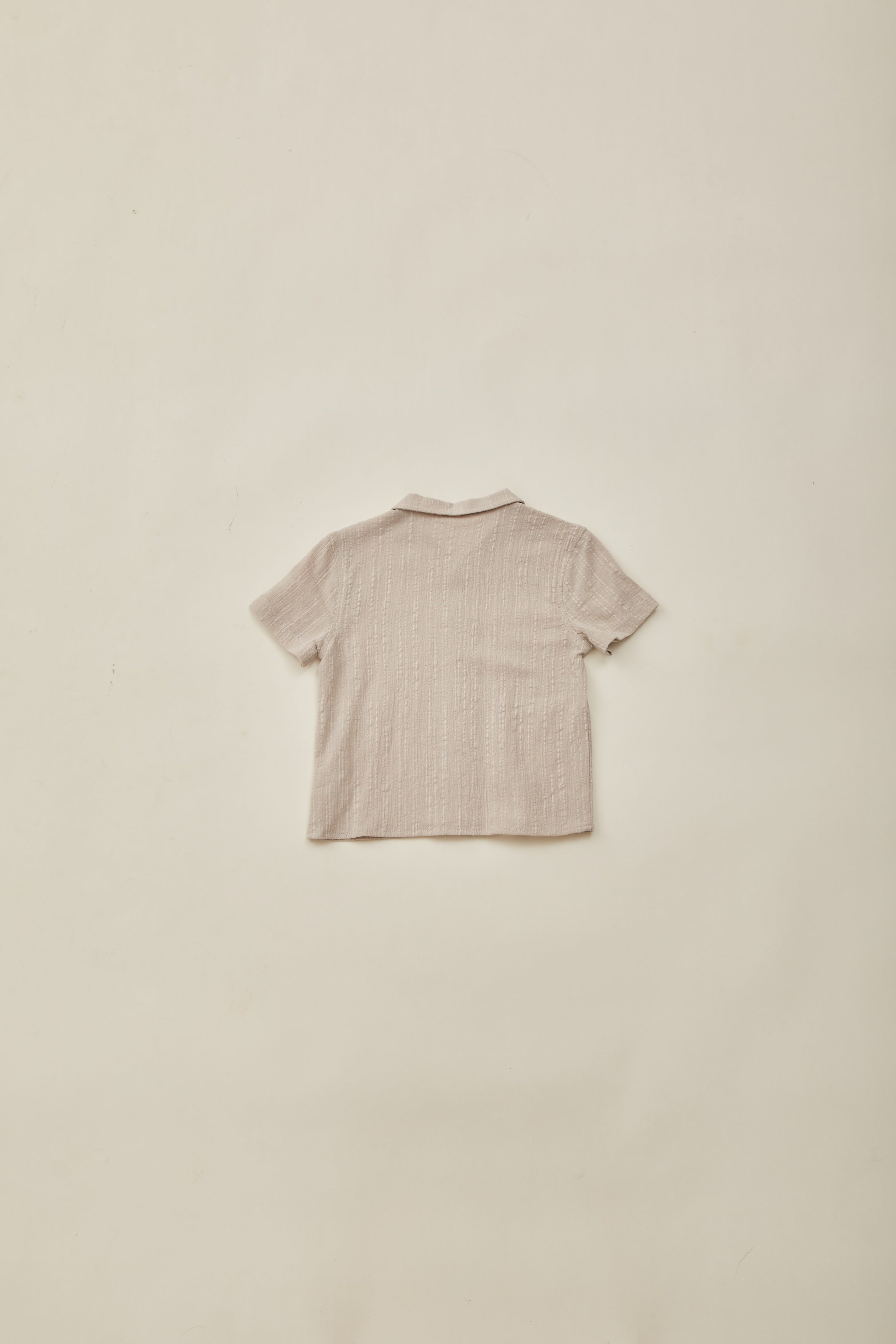Mini Cotton Shirt in Taupe