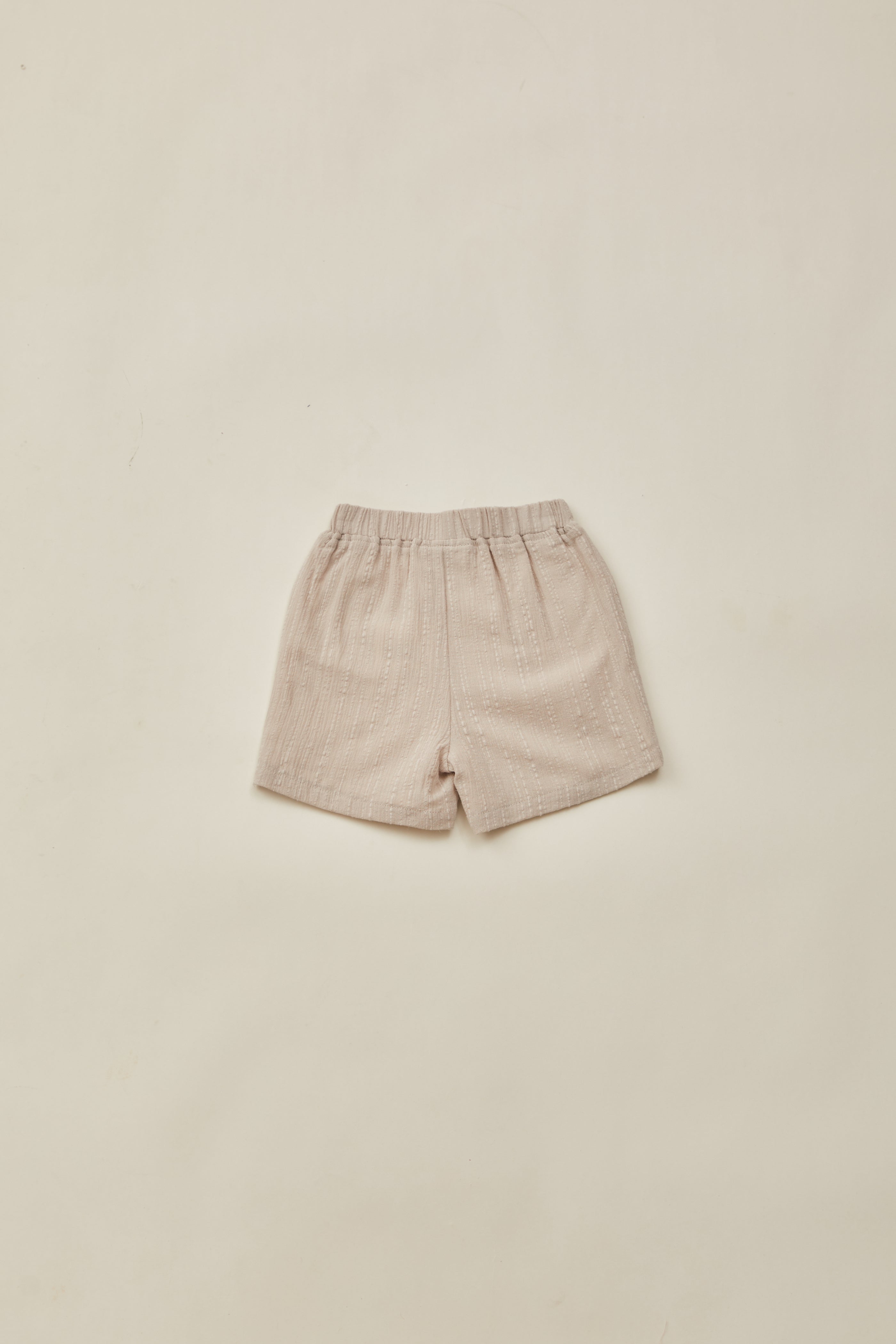 Mini Straight Cut Shorts in Taupe