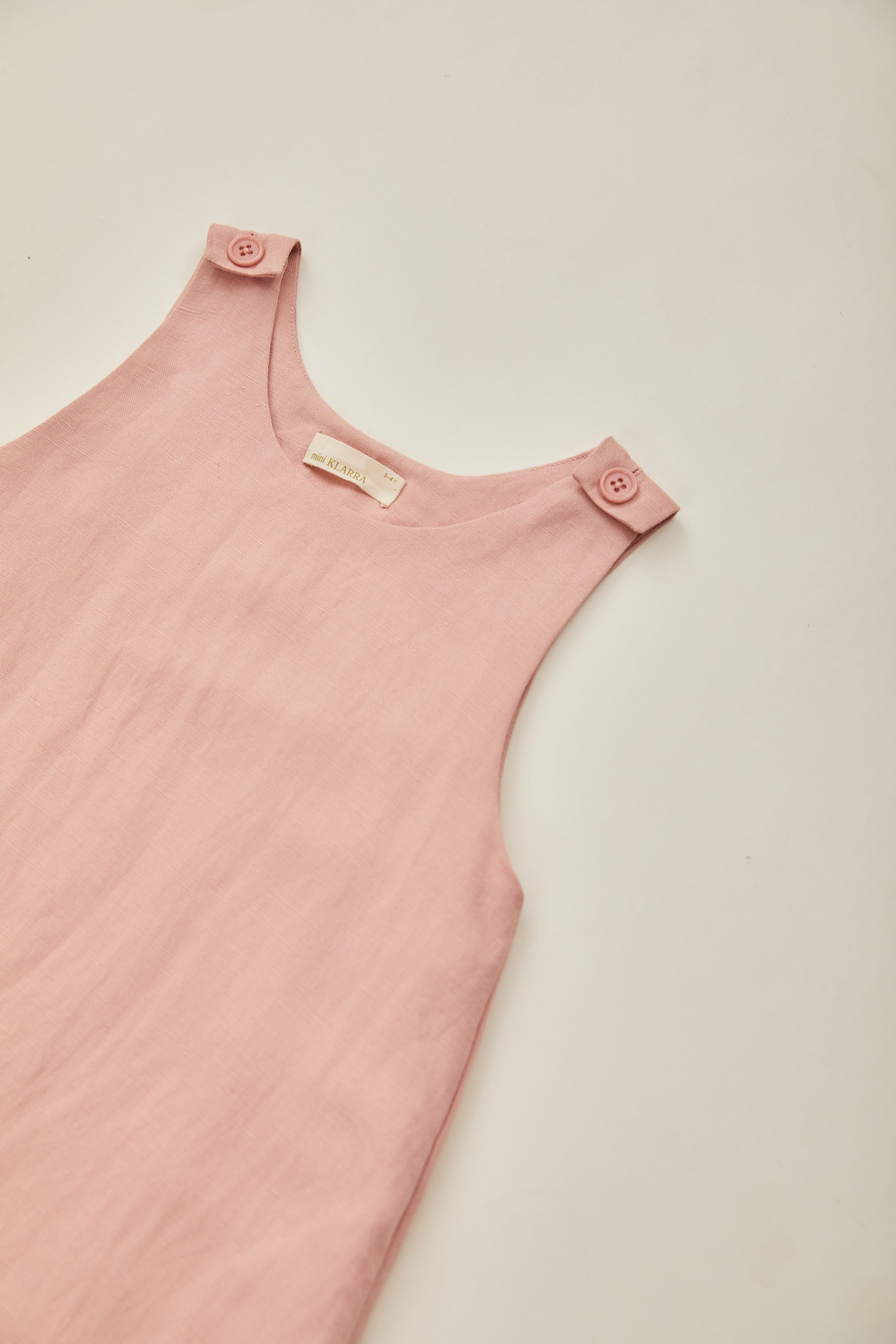 Mini Sleeveless A-Line Dress in Petal Pink