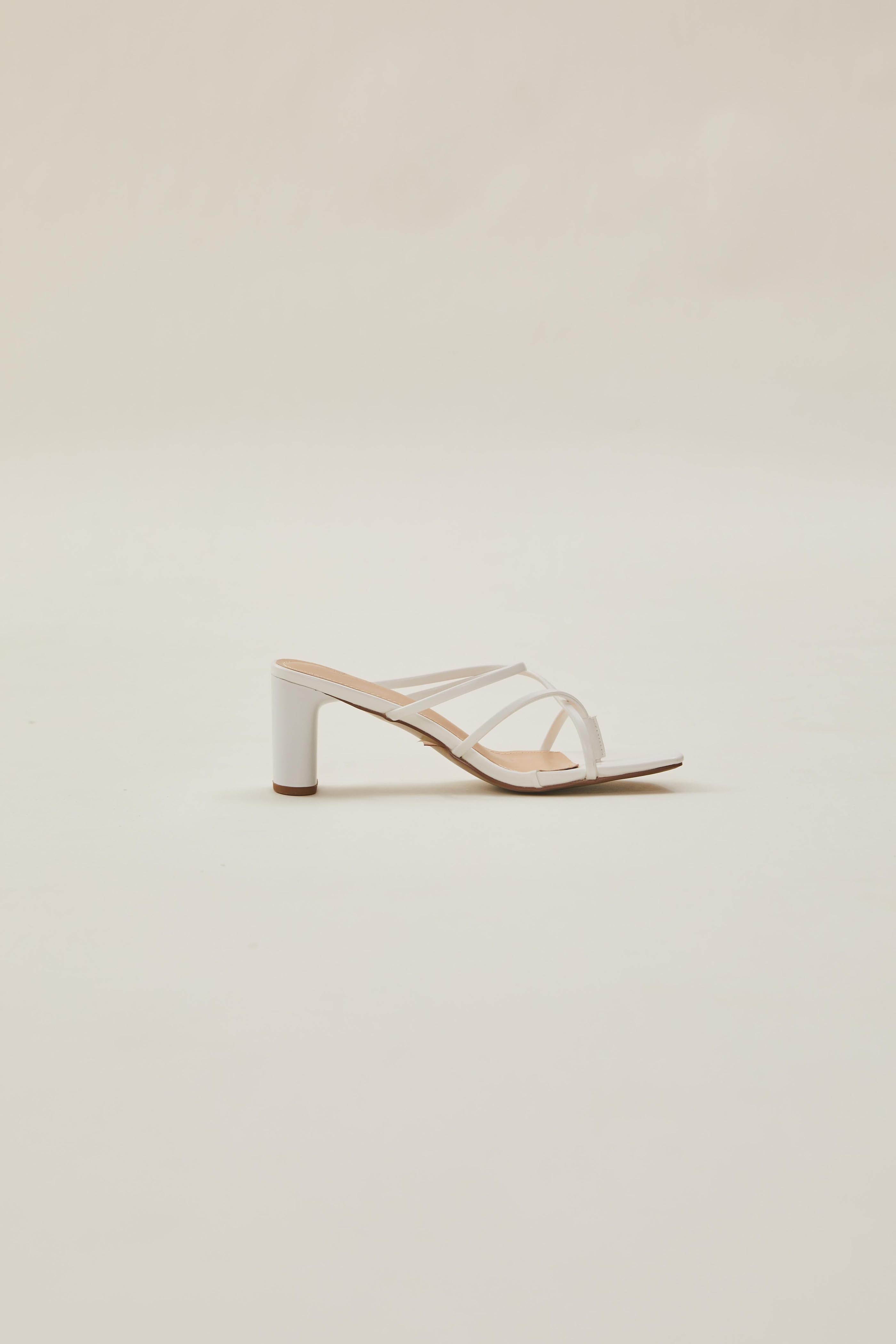 Vares Strap Heels in White