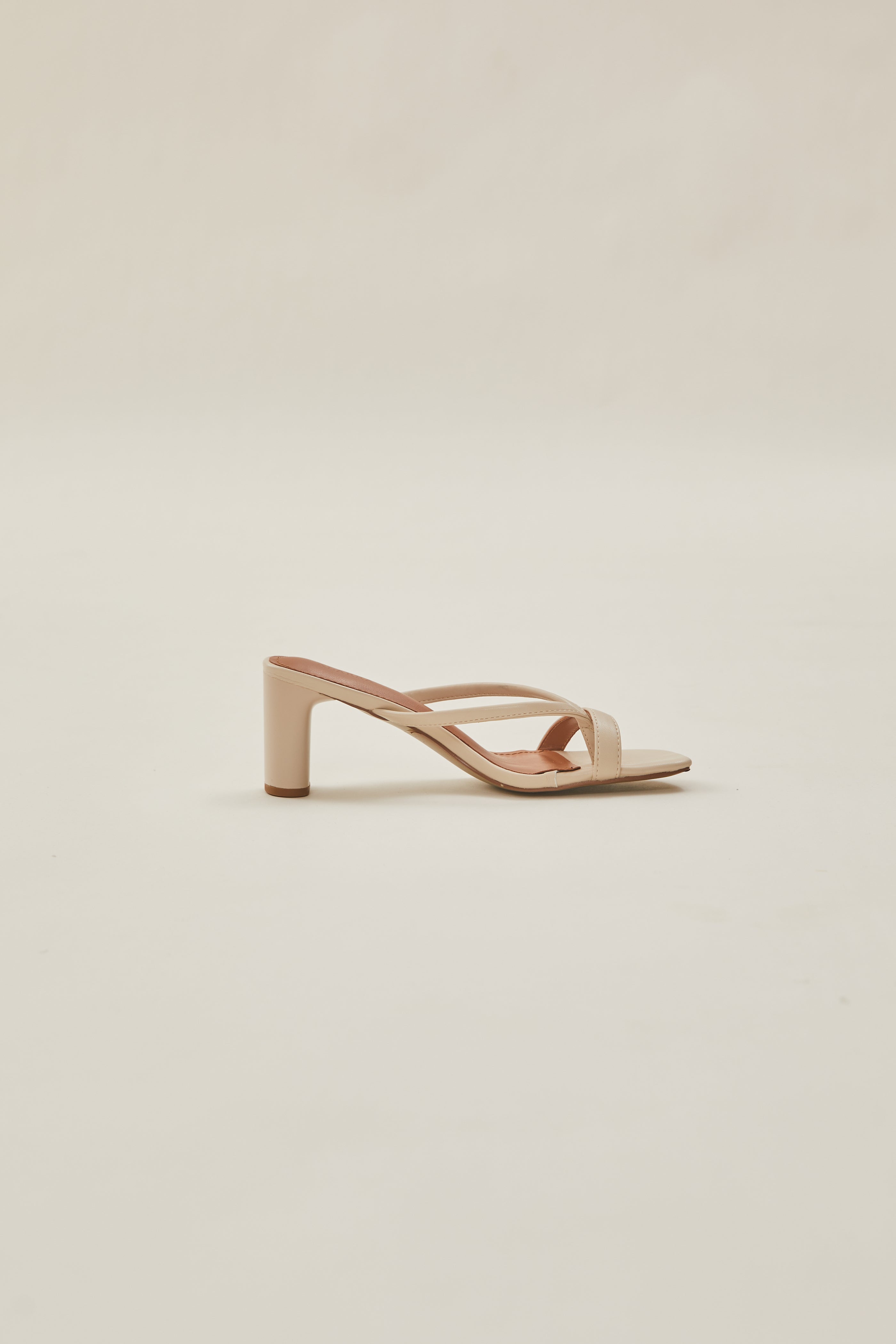 Mae Strap Heels in Ivory