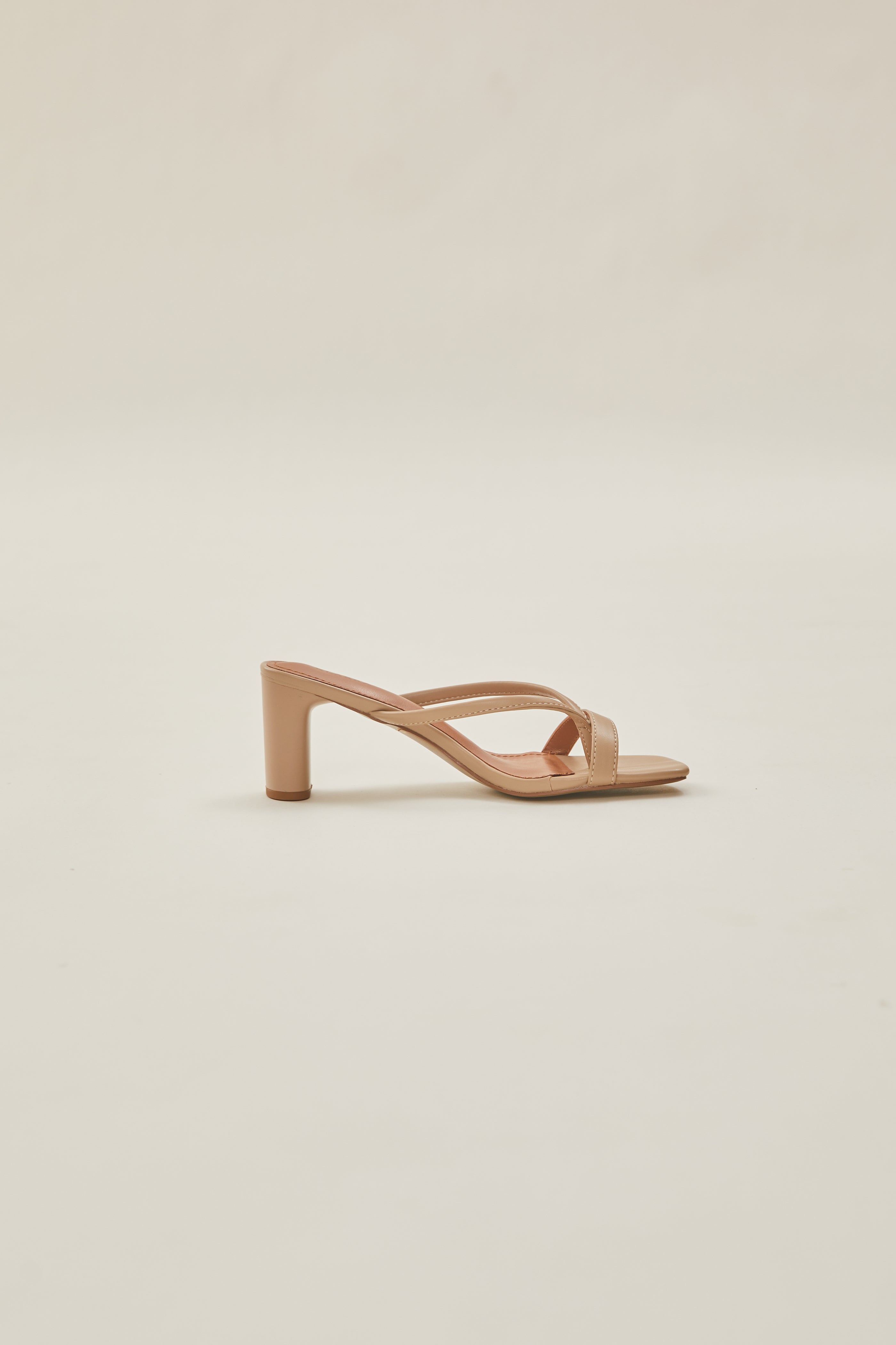 Mae Strap Heels in Beige