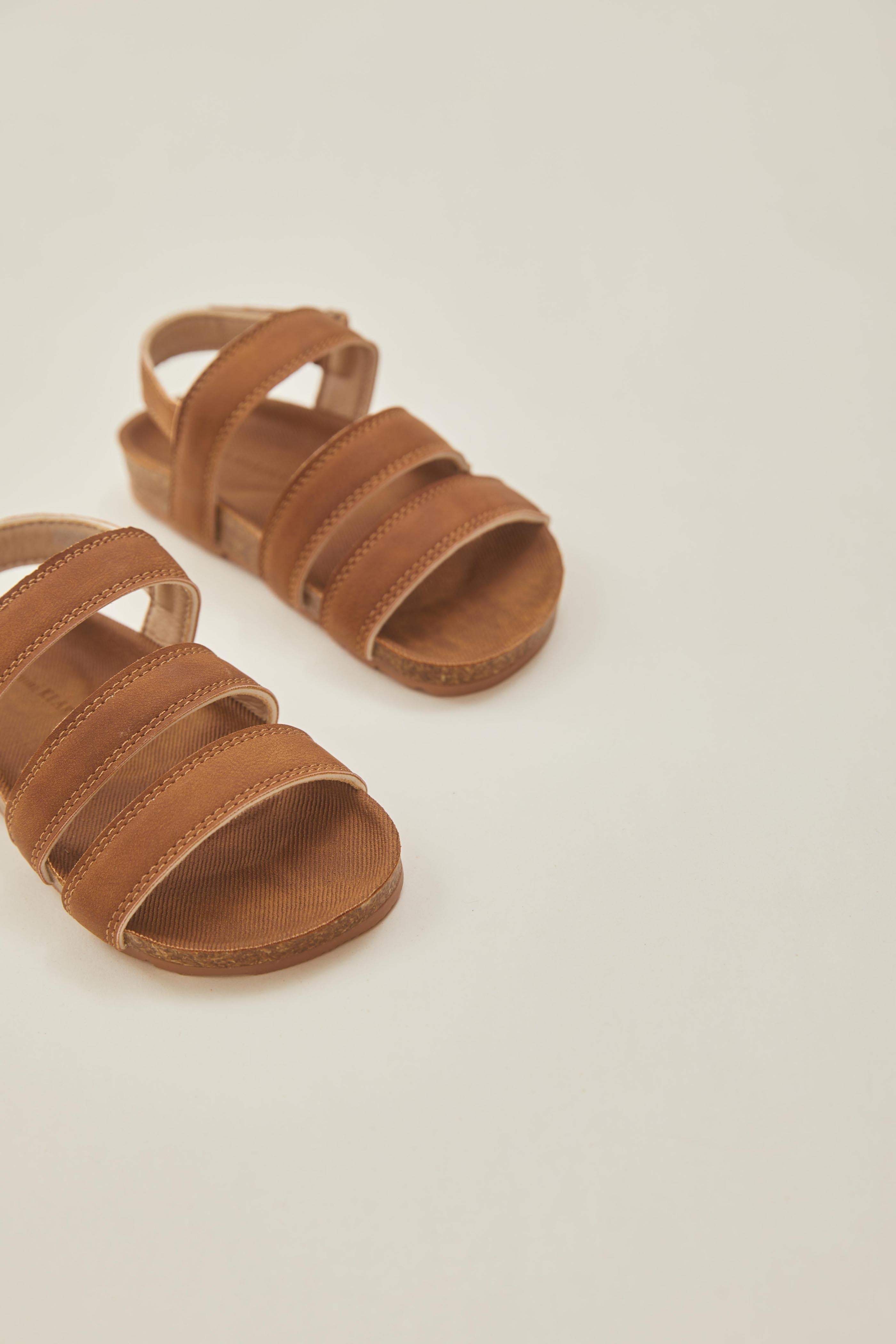 Mini Tevy Strap Sandals in Sand