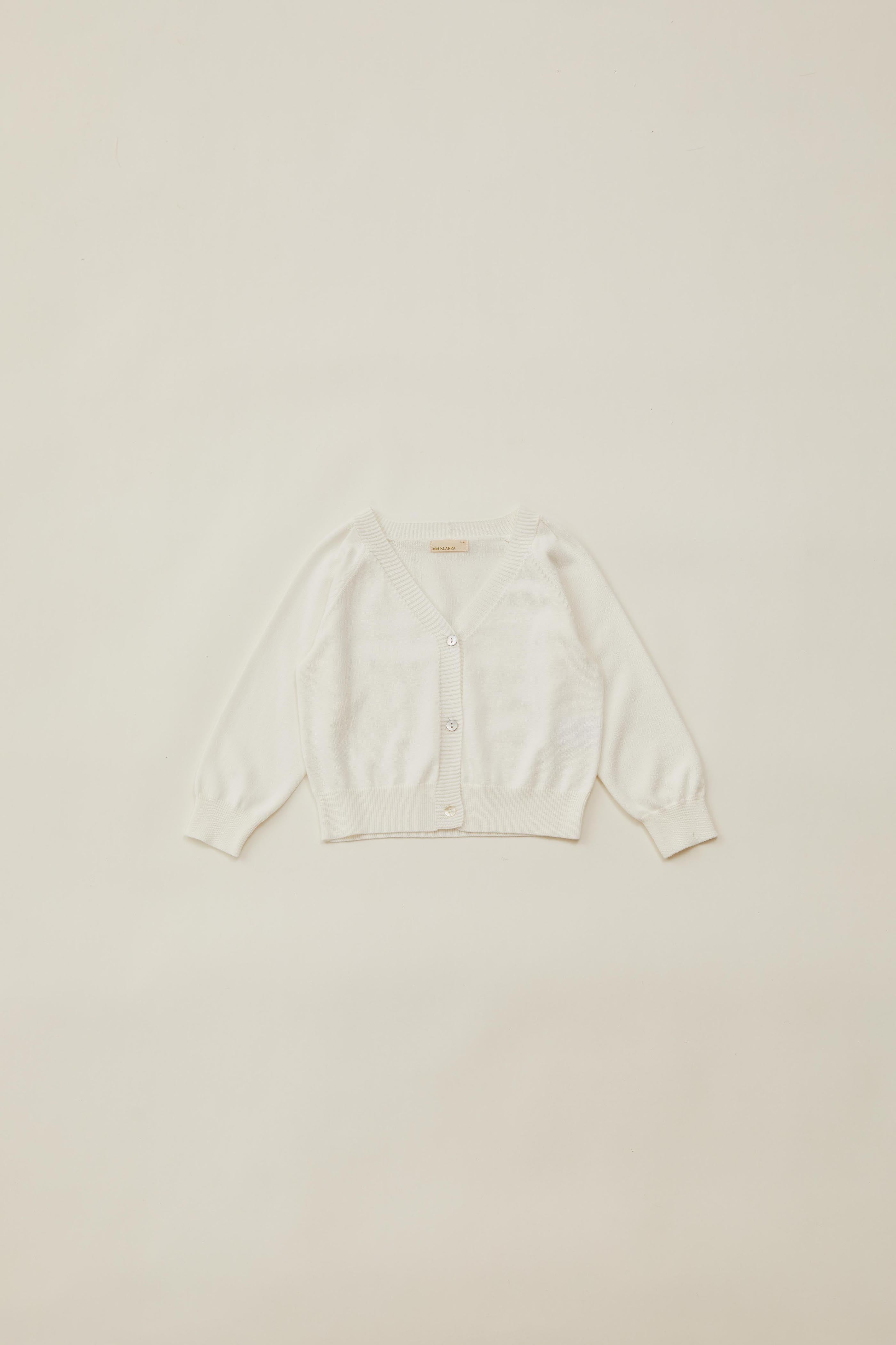 Mini Knitted Cardigan in Milk