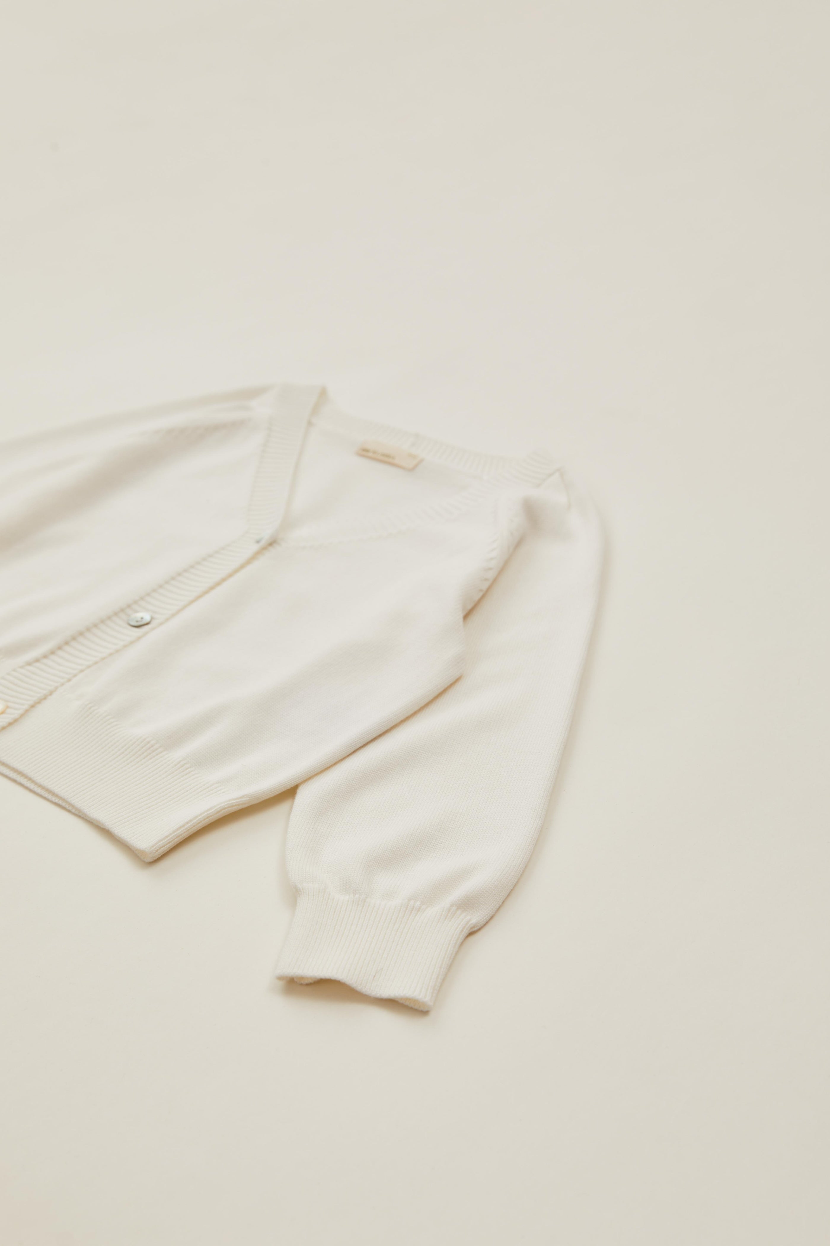 Mini Knitted Cardigan in Milk