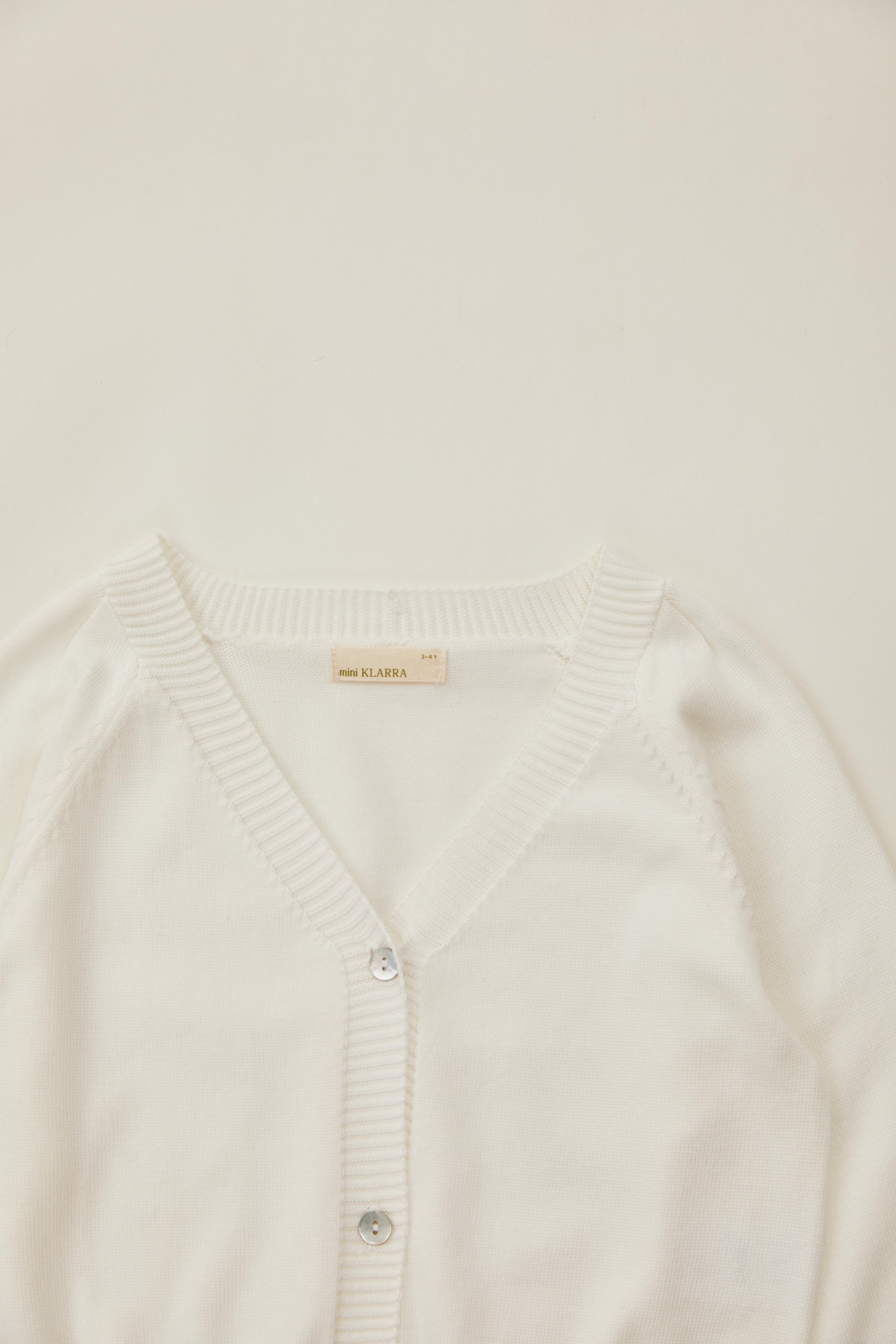 Mini Knitted Cardigan in Milk