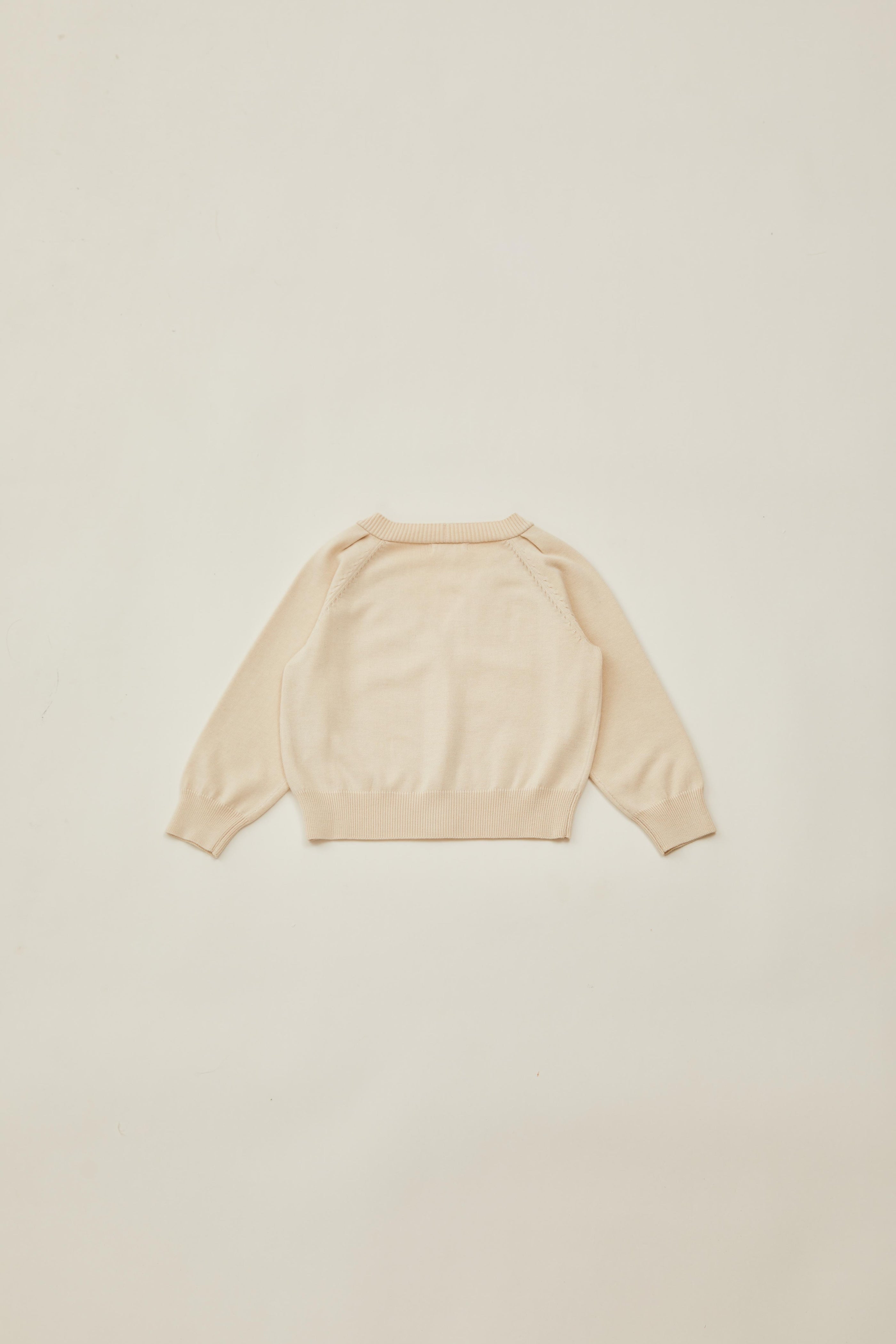 Mini Knitted Cardigan in Oat