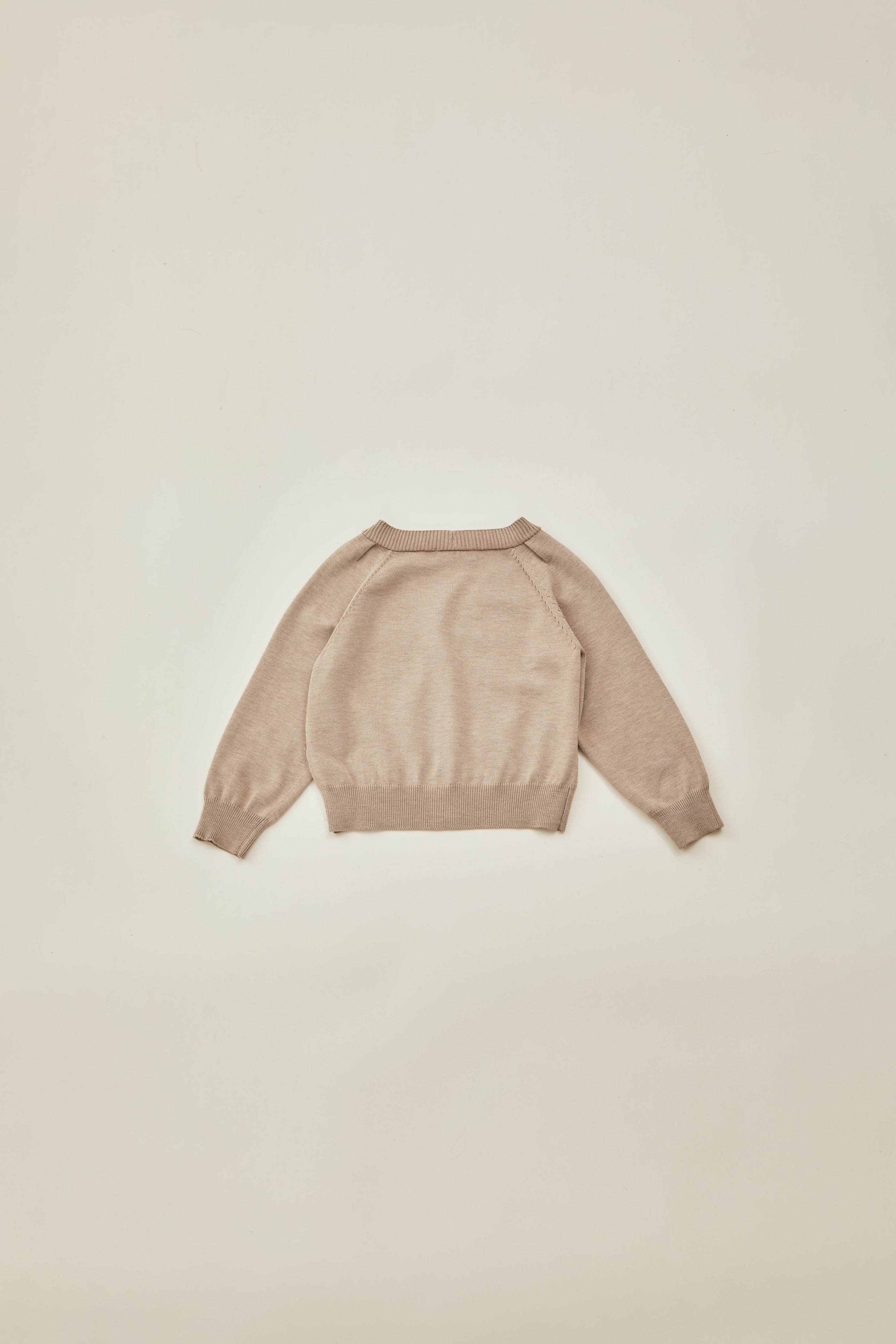 Mini Knitted Cardigan in Stone