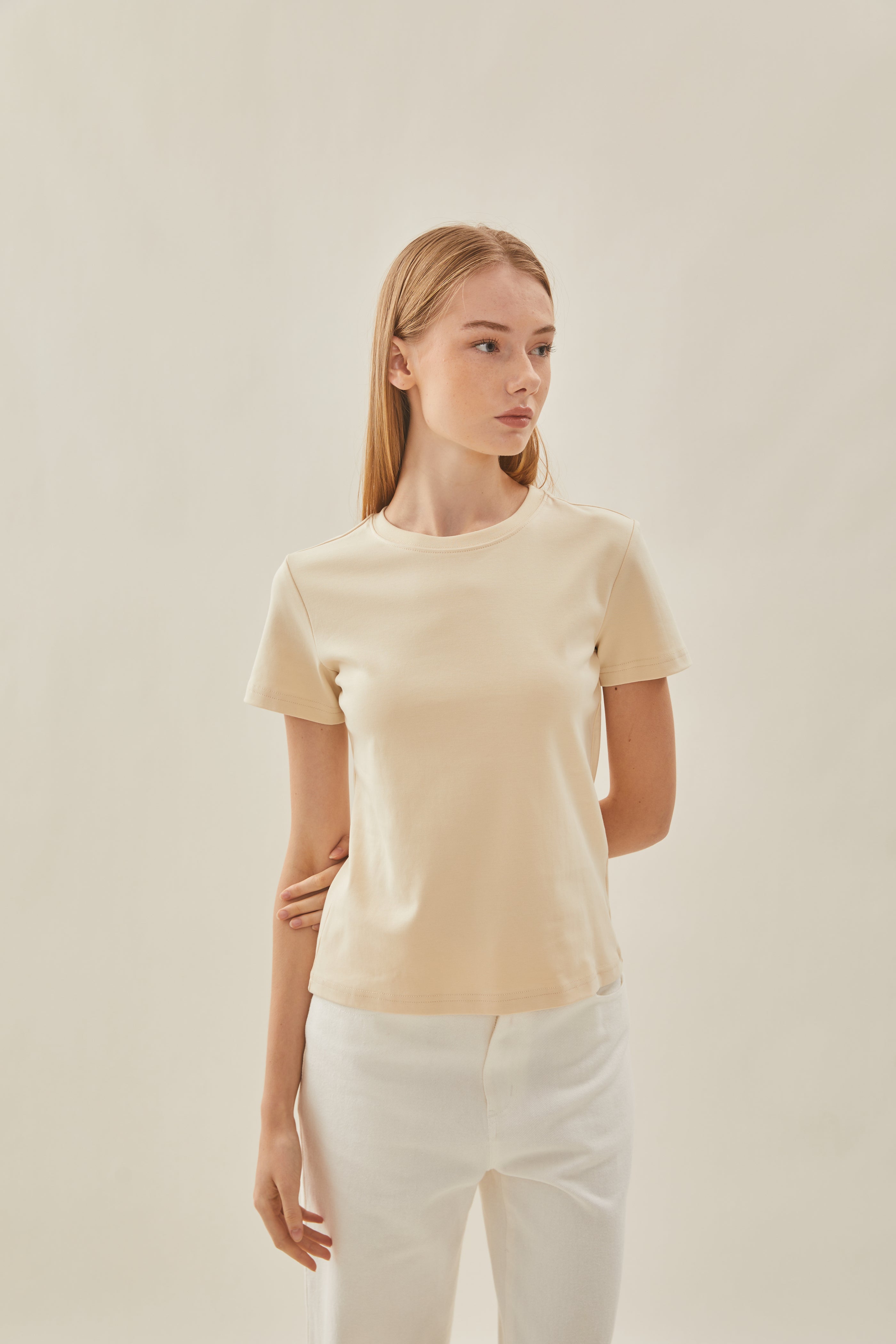 Slim Fit Tee in Bone (N°.04)