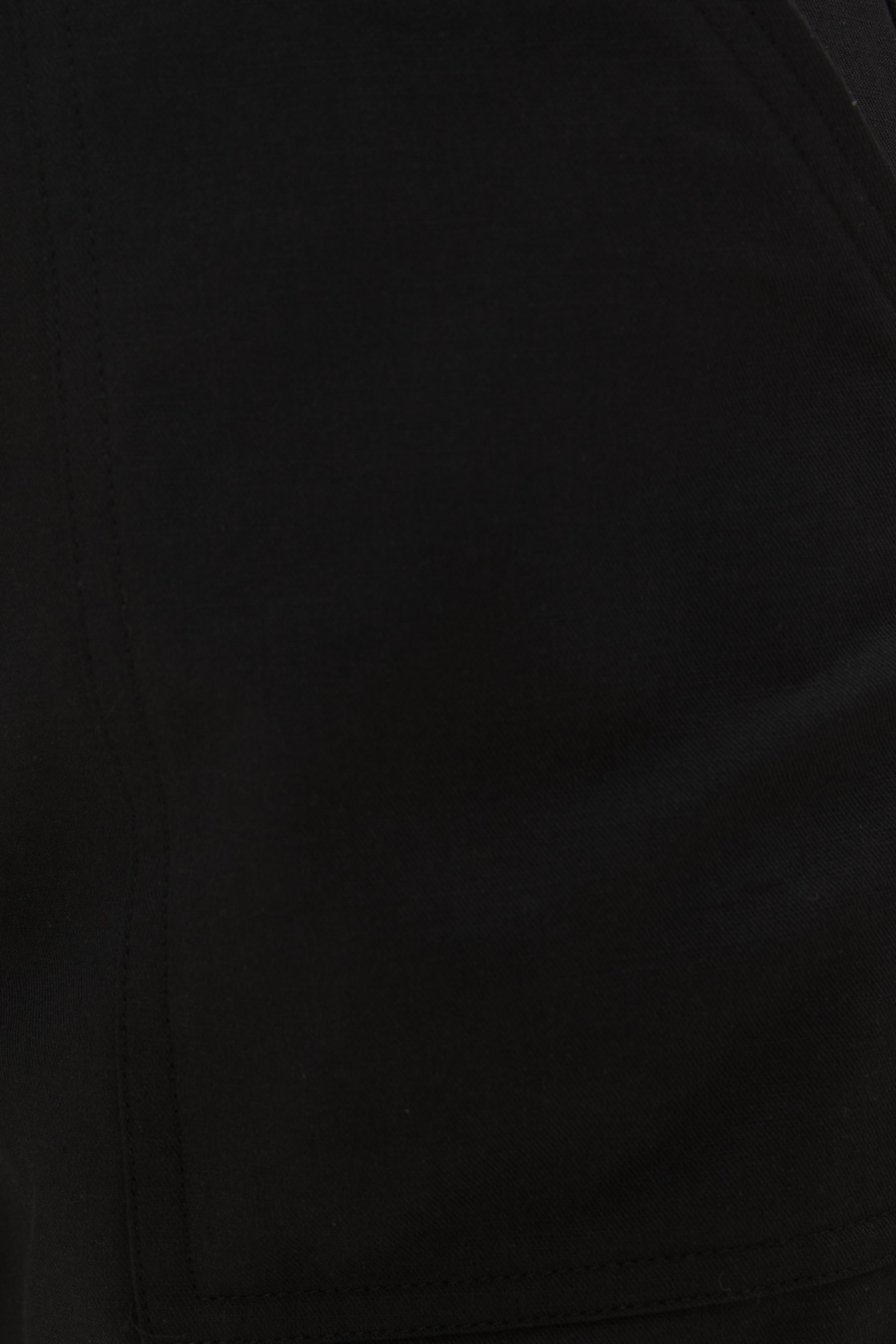 Cotton Flared Shorts in Black