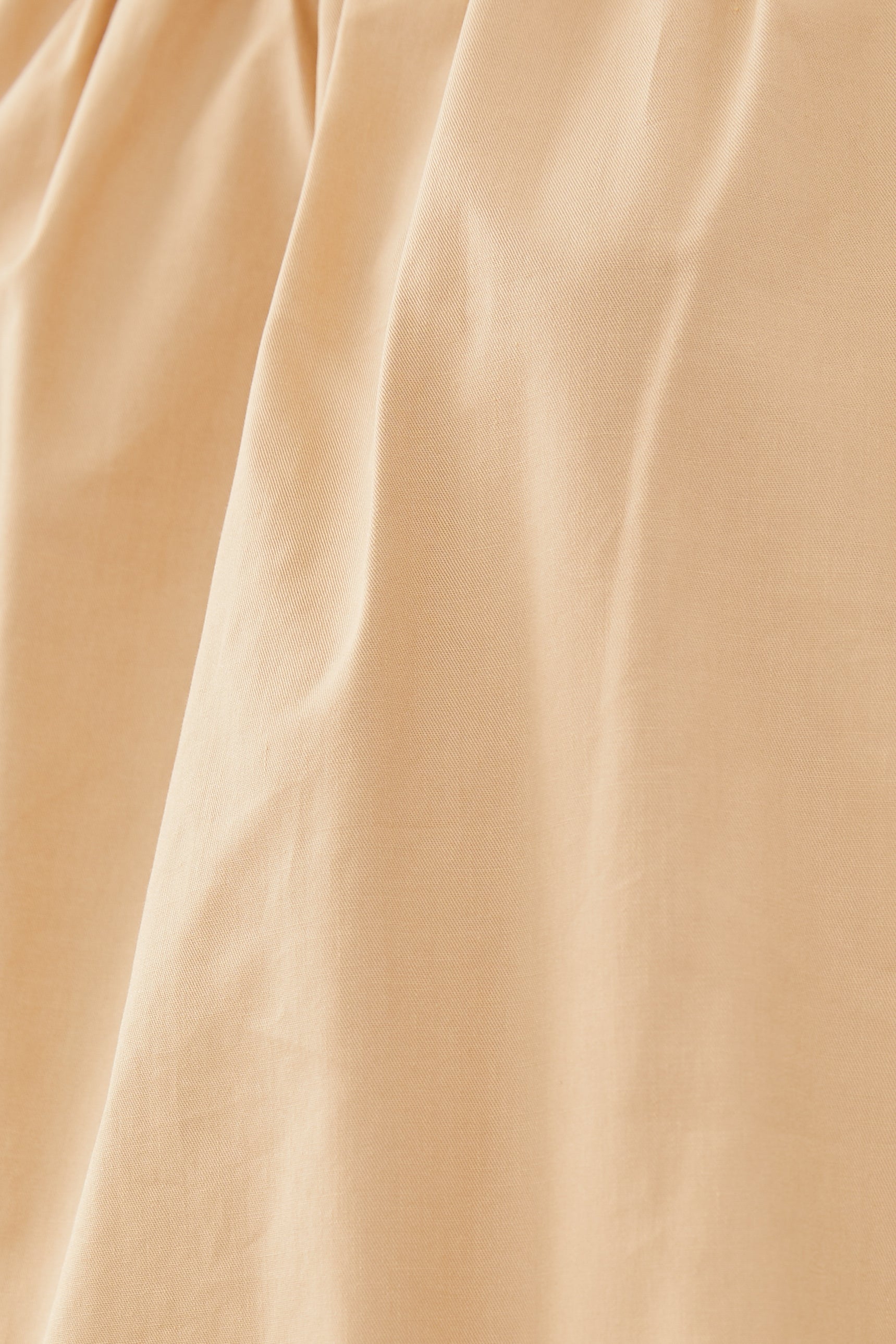Cotton Gathered Dress in Sand