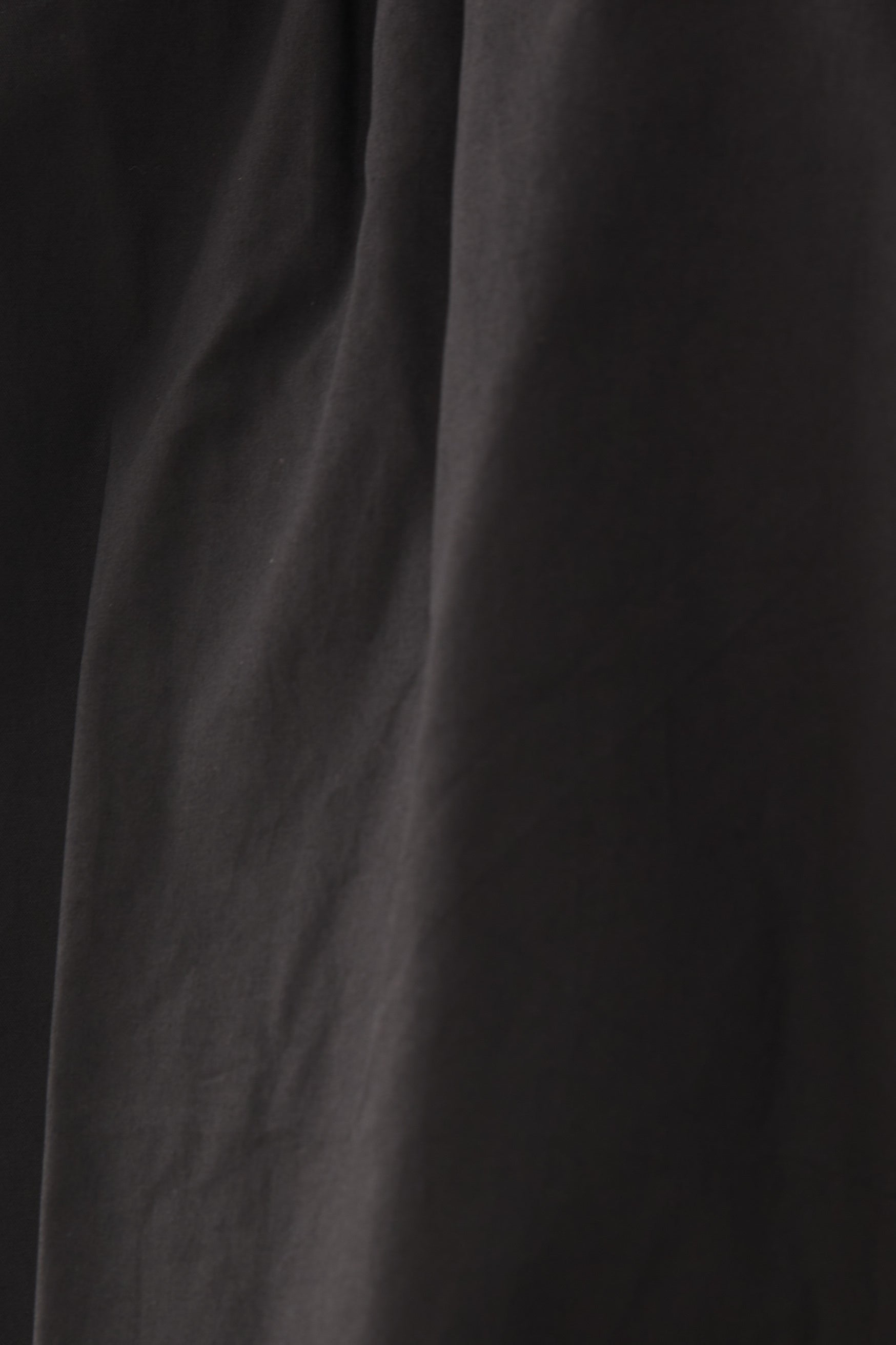 Cotton Gathered Dress in Black