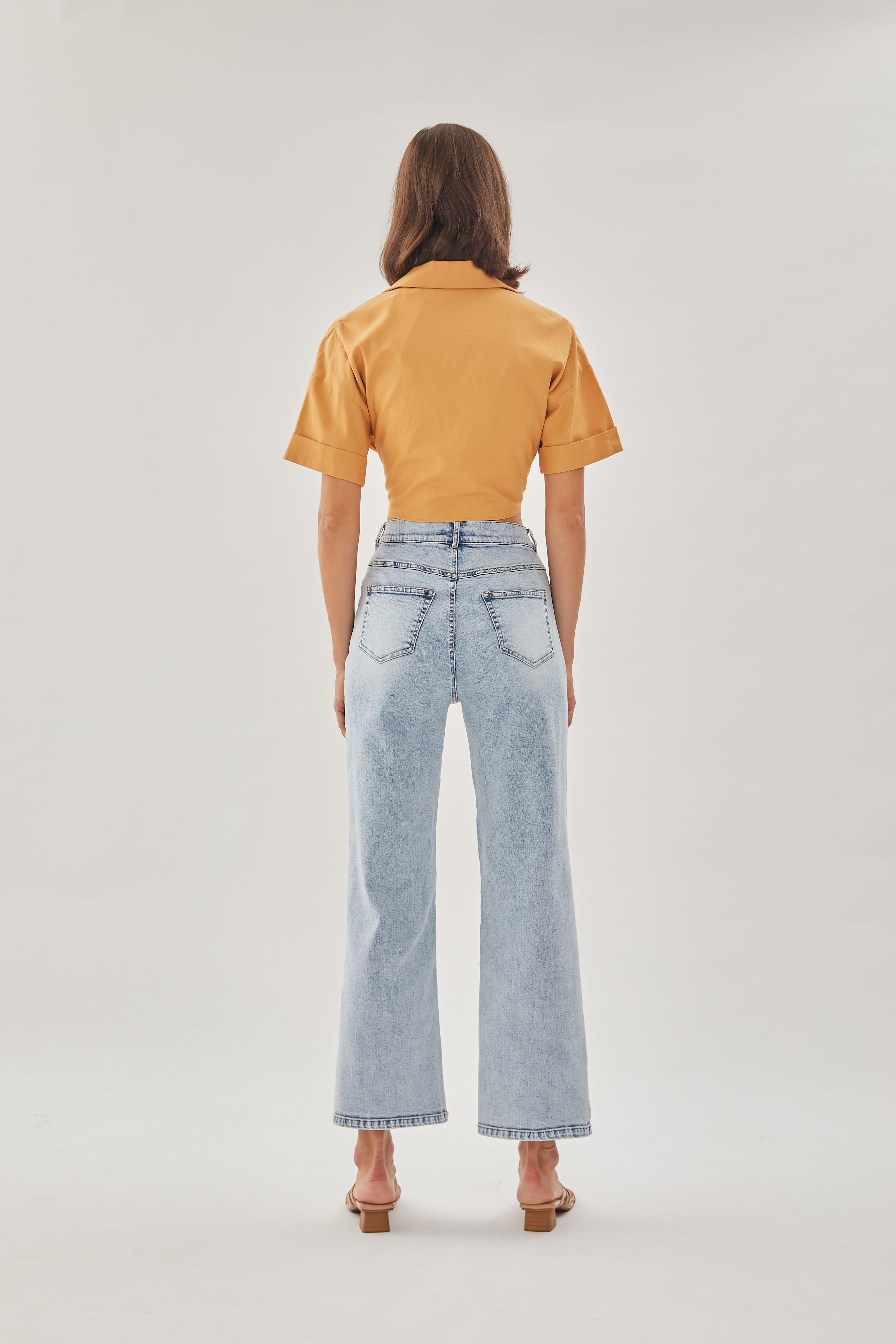 Linen Knotted Shirt in Sunset