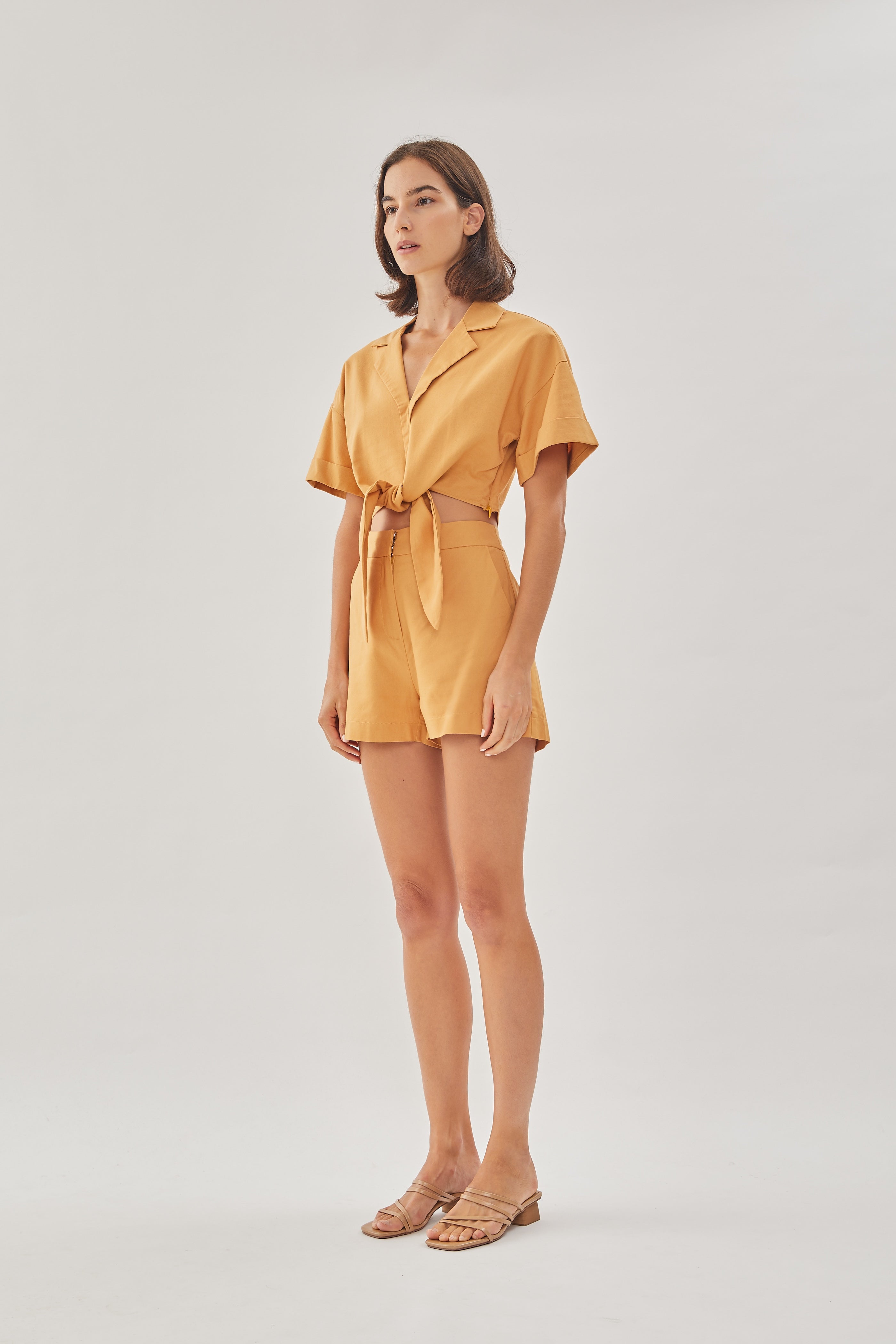 Linen Shorts in Sunset