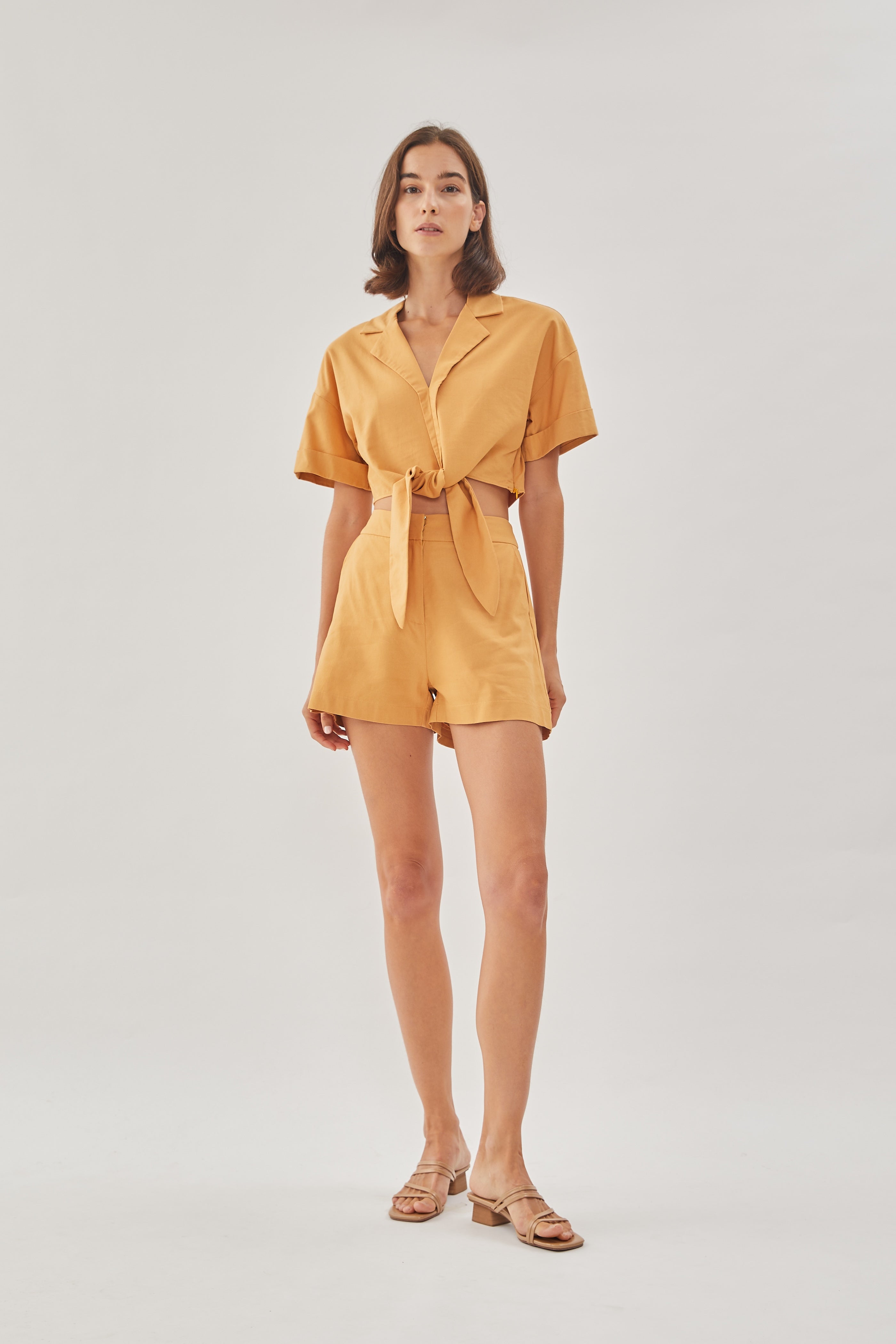 Linen Shorts in Sunset