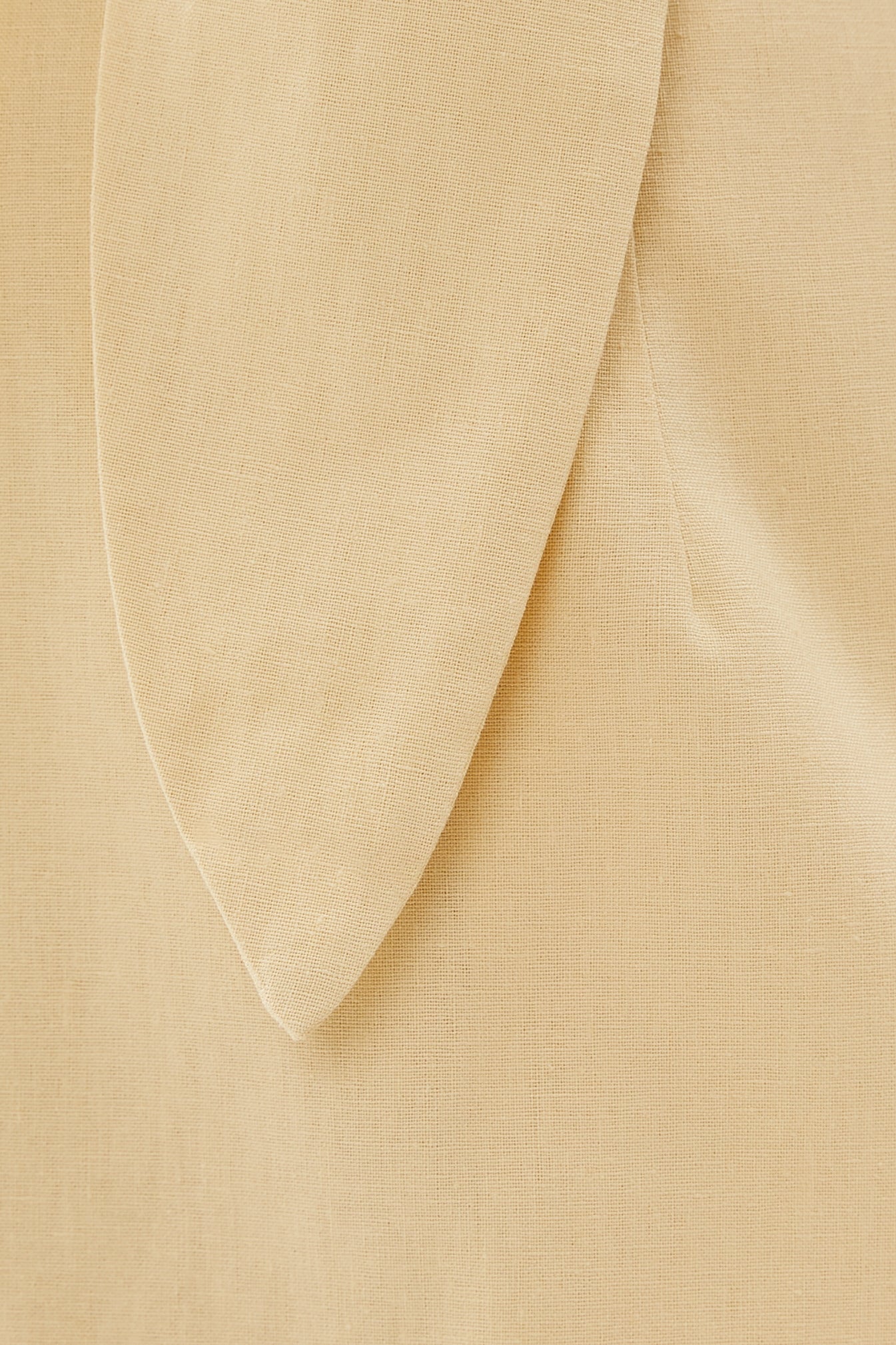 Linen Straight Skirt in Soft Yellow